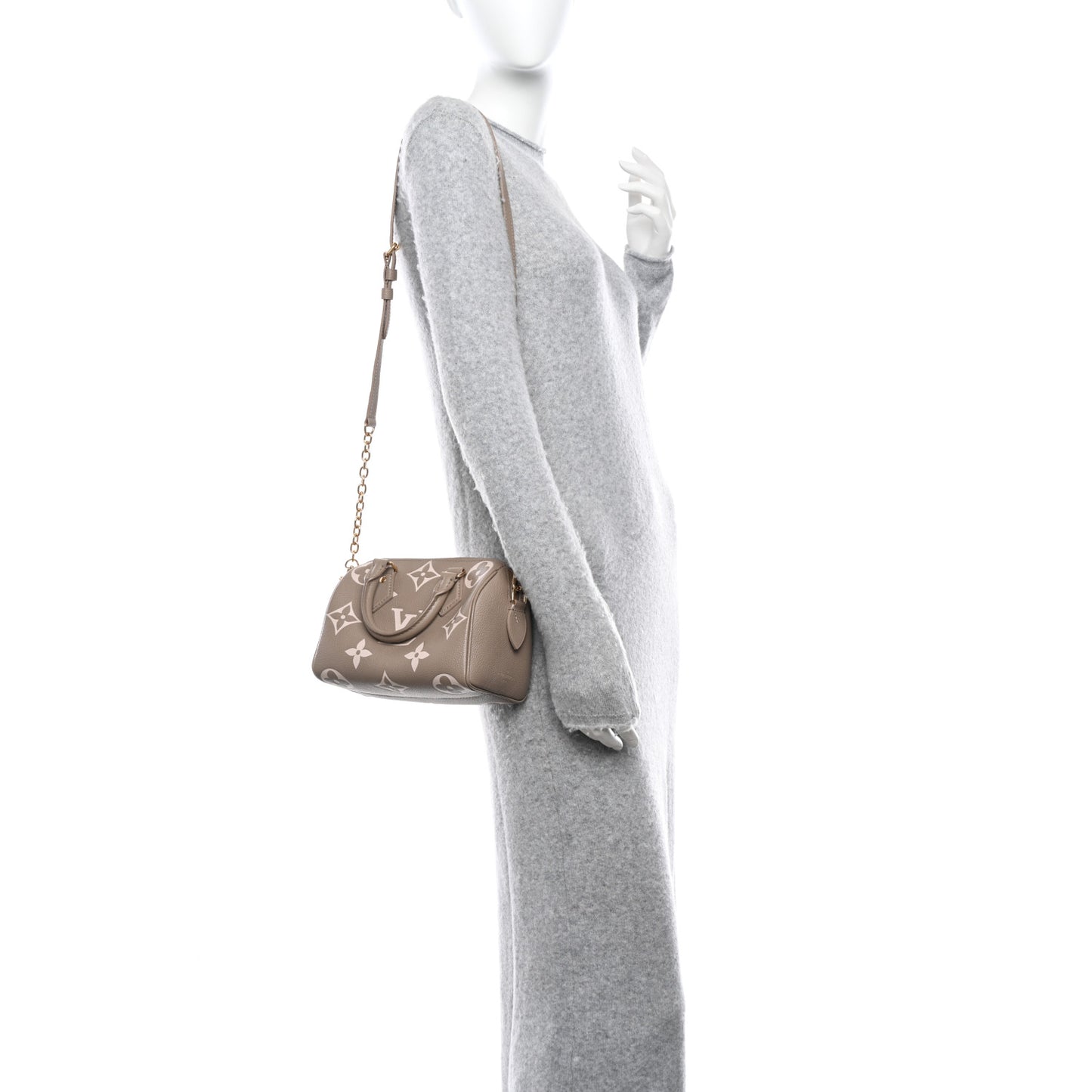Empreinte Monogram Giant Speedy Bandouliere 20 Creme Beige