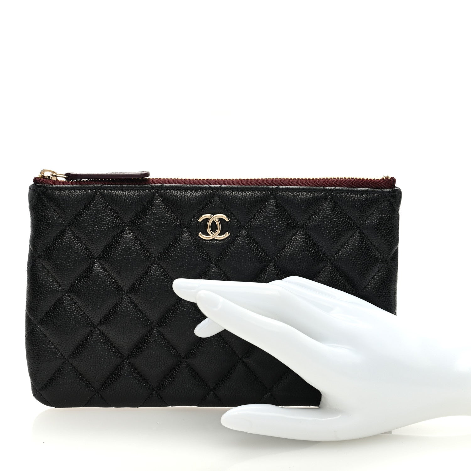 Chanel Caviar Quilted Cosmetic Case Black 2 of 7