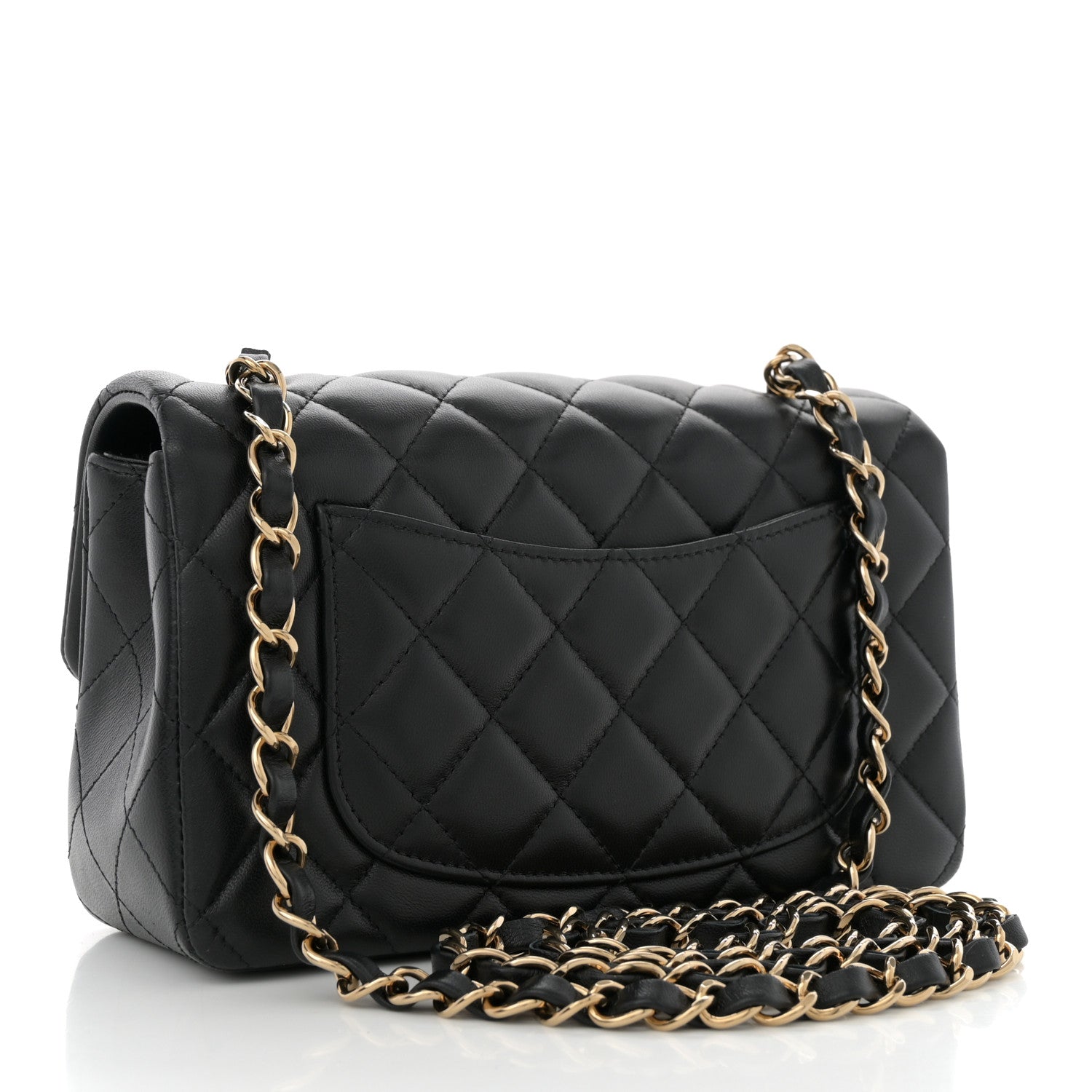 Chanel Lambskin Quilted Mini Rectangular Flap Black 3 of 11