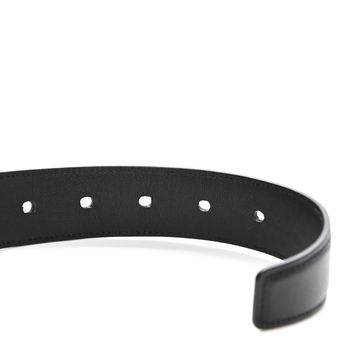 Smooth Calfskin Monogram Square Buckle Belt 75 30 Black