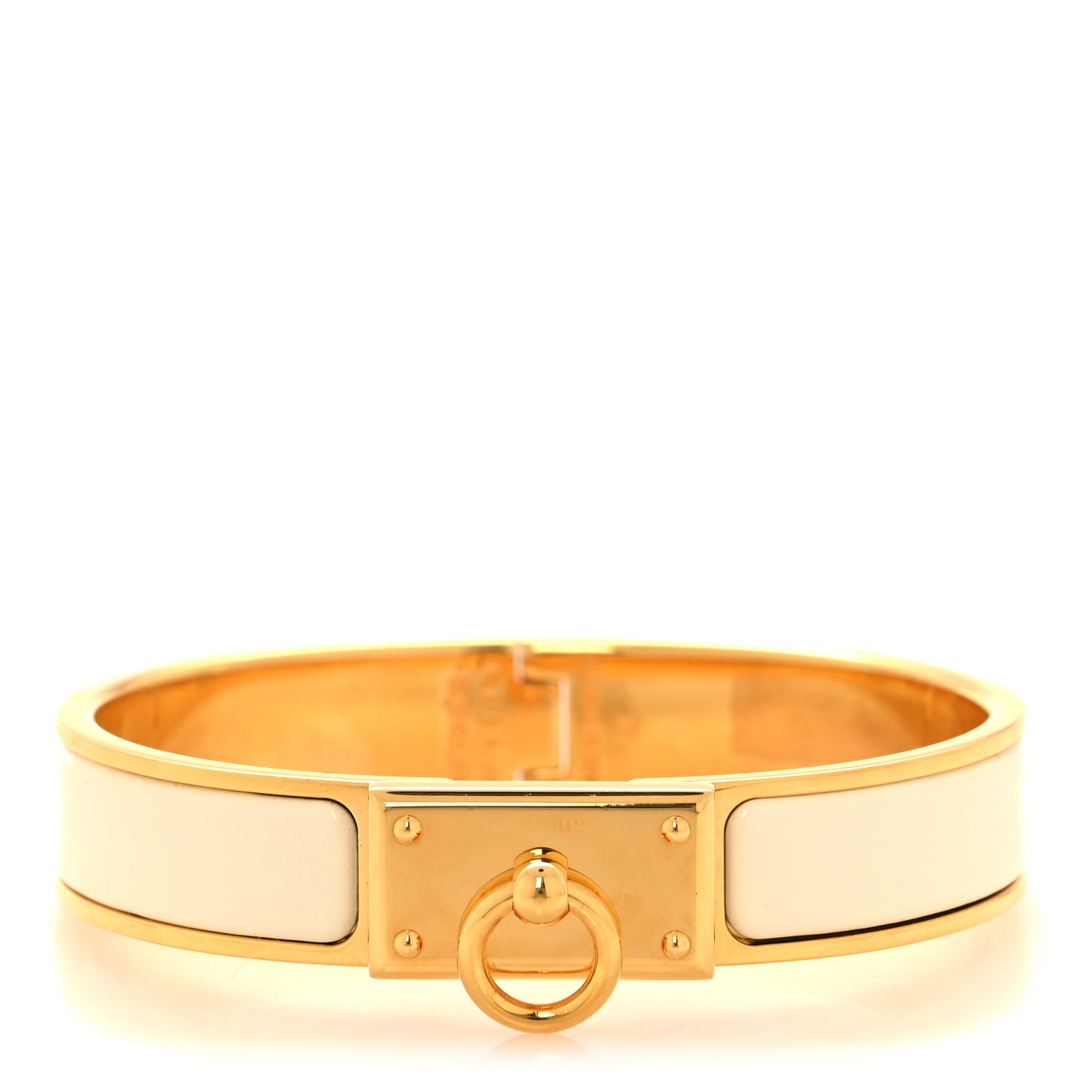 Enamel Clic Anneau Bracelet GM Craie