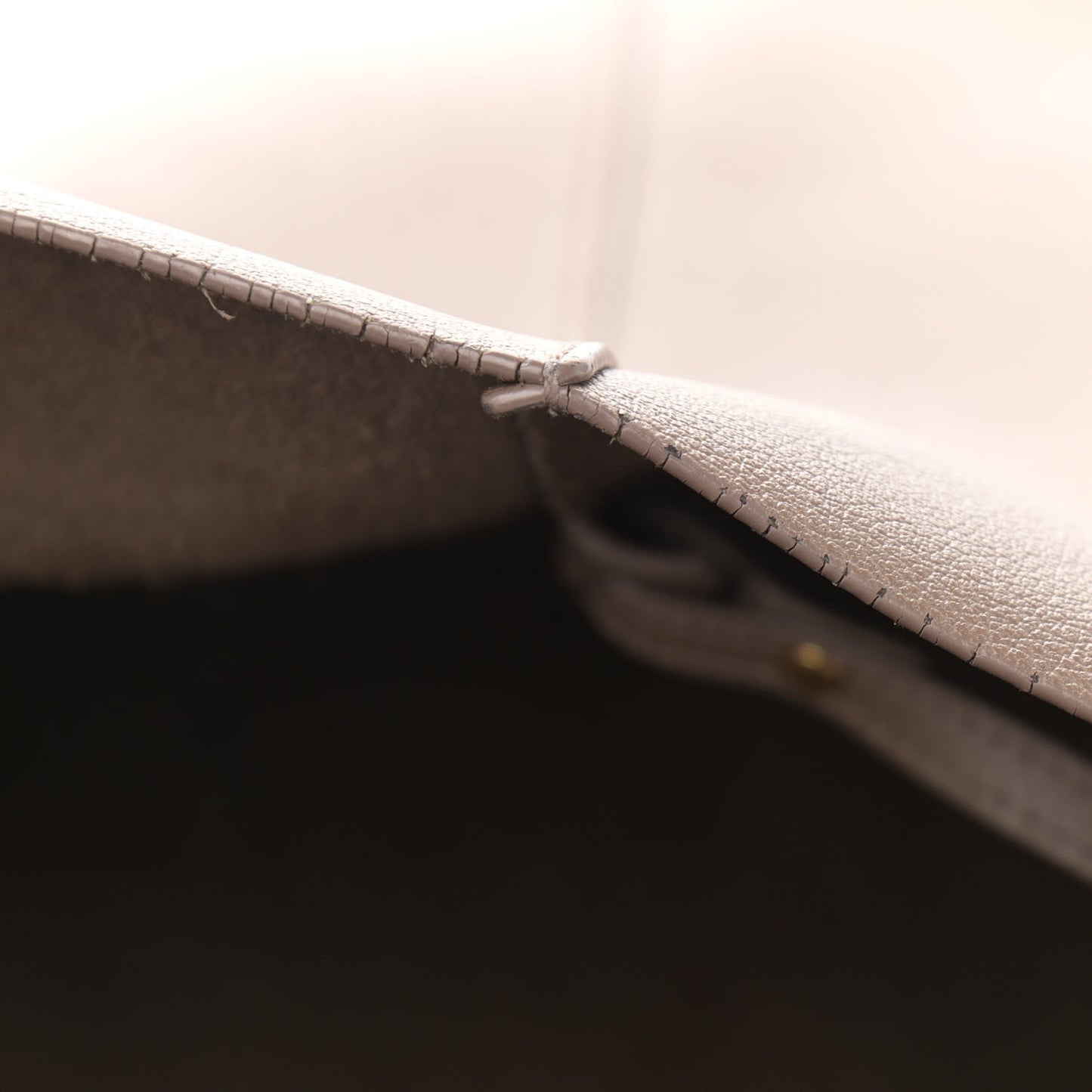 Calfskin Large Shopping Tote Taupe