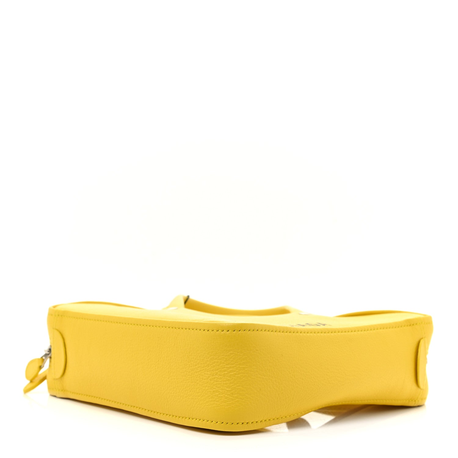 Balenciaga Shiny Day Calfskin Logo XS Triangle Duffle Jaune Black 4 of 10