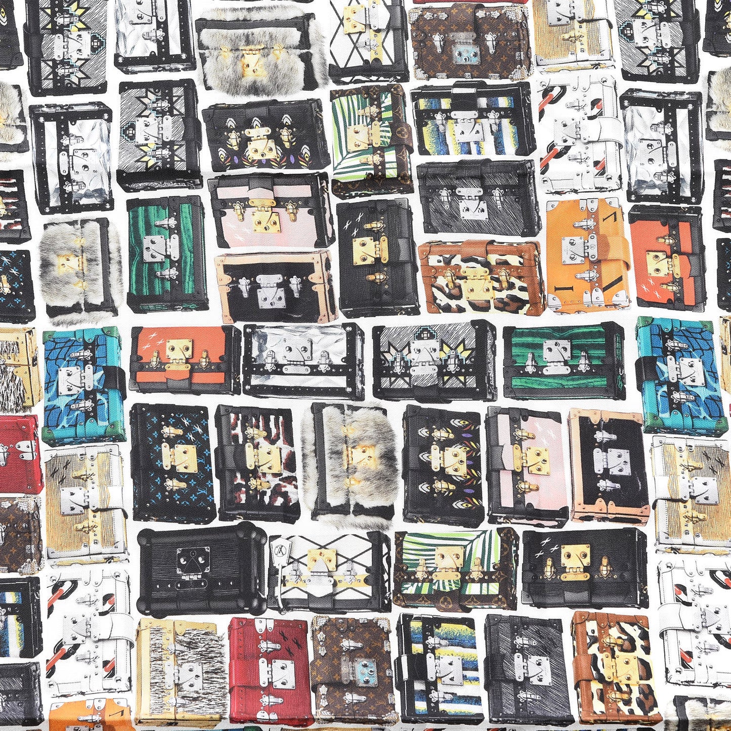 Silk Tribute to Petite Malle Giant Square Scarf Black