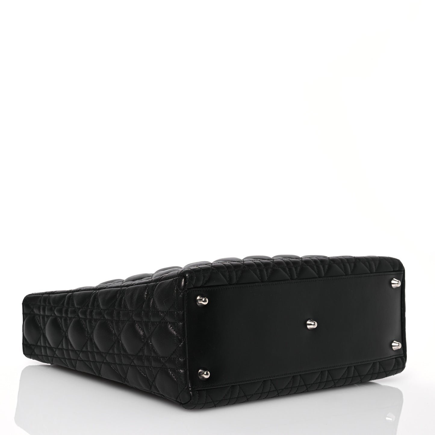 Lambskin Cannage Large Lady Dior Black
