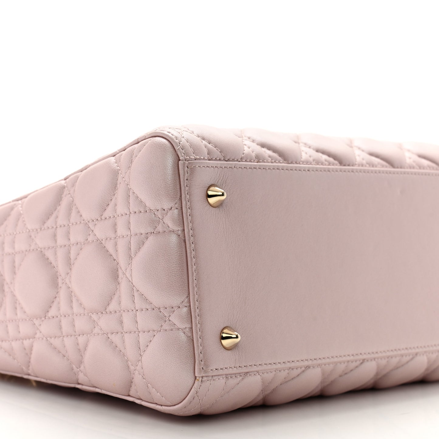 Pearly Lambskin Cannage Medium Lady Dior Lotus