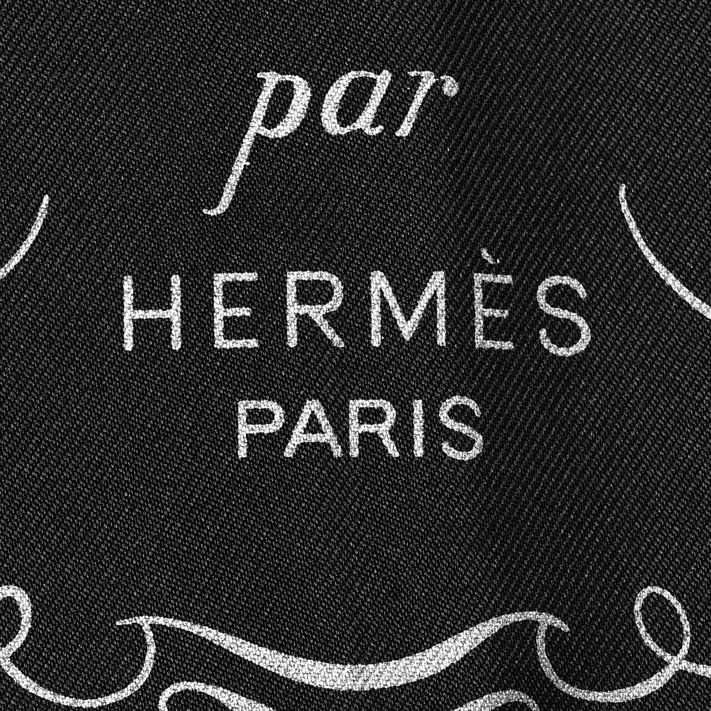 Silk Brides Fleuries Scarf 90 Black White Multicolor