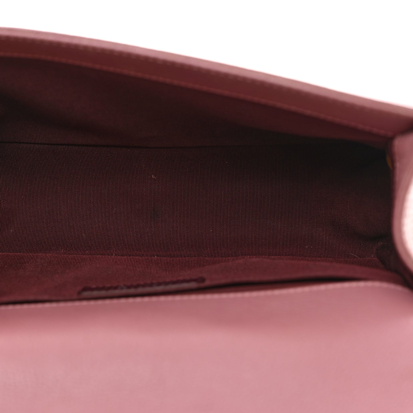 Goatskin Quilted Patent Medium Duo Boy Flap Pink Tan