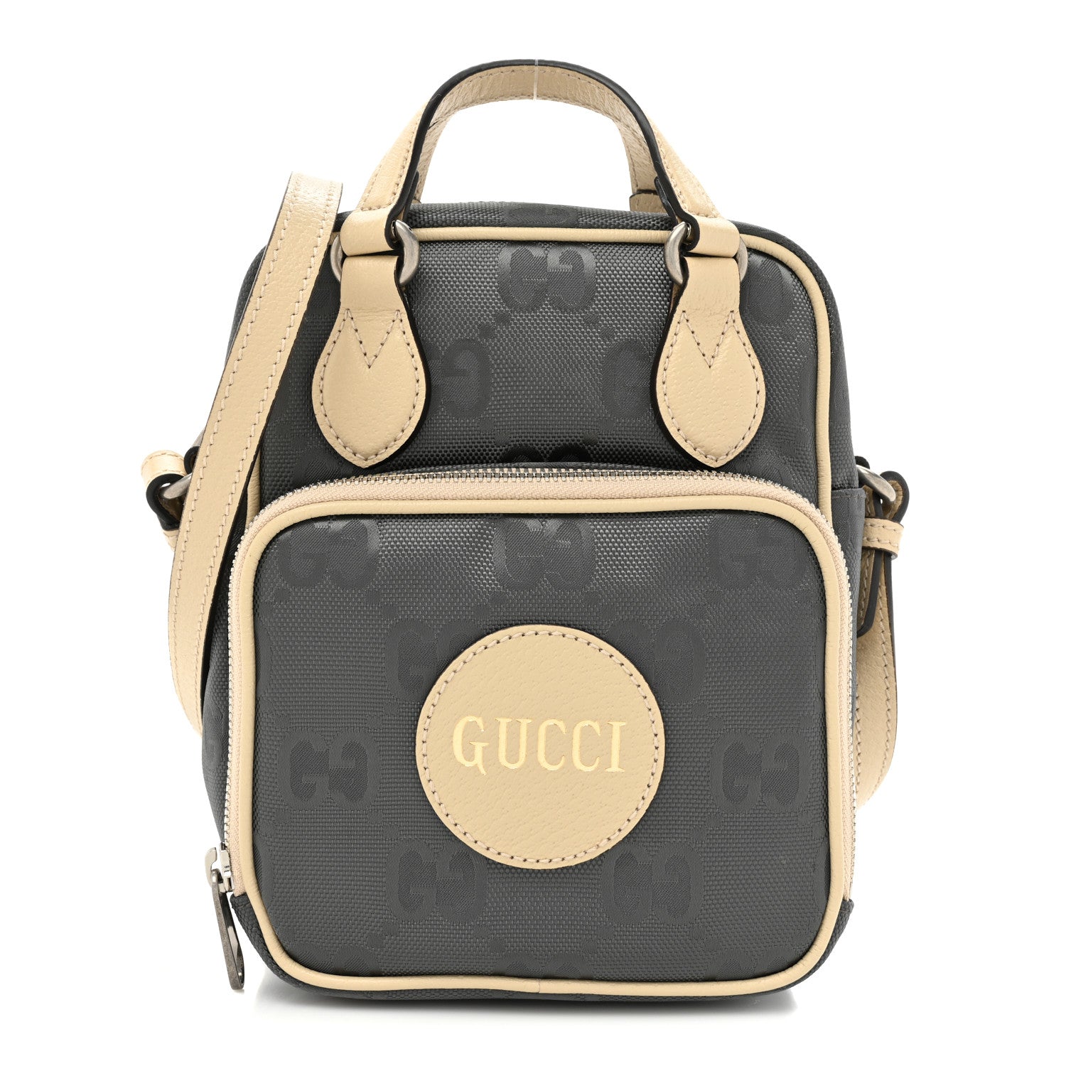 Gucci Econyl Nylon Monogram Off The Grid Shoulder Bag Graphite Grey New Plaster 1 of 9