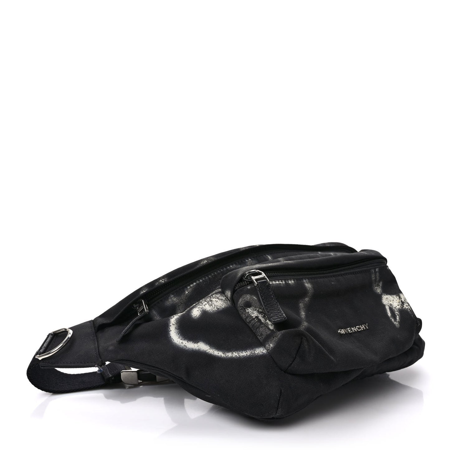 X CHITO Nylon Graffiti Effect Essential U 4G Belt Bag Black