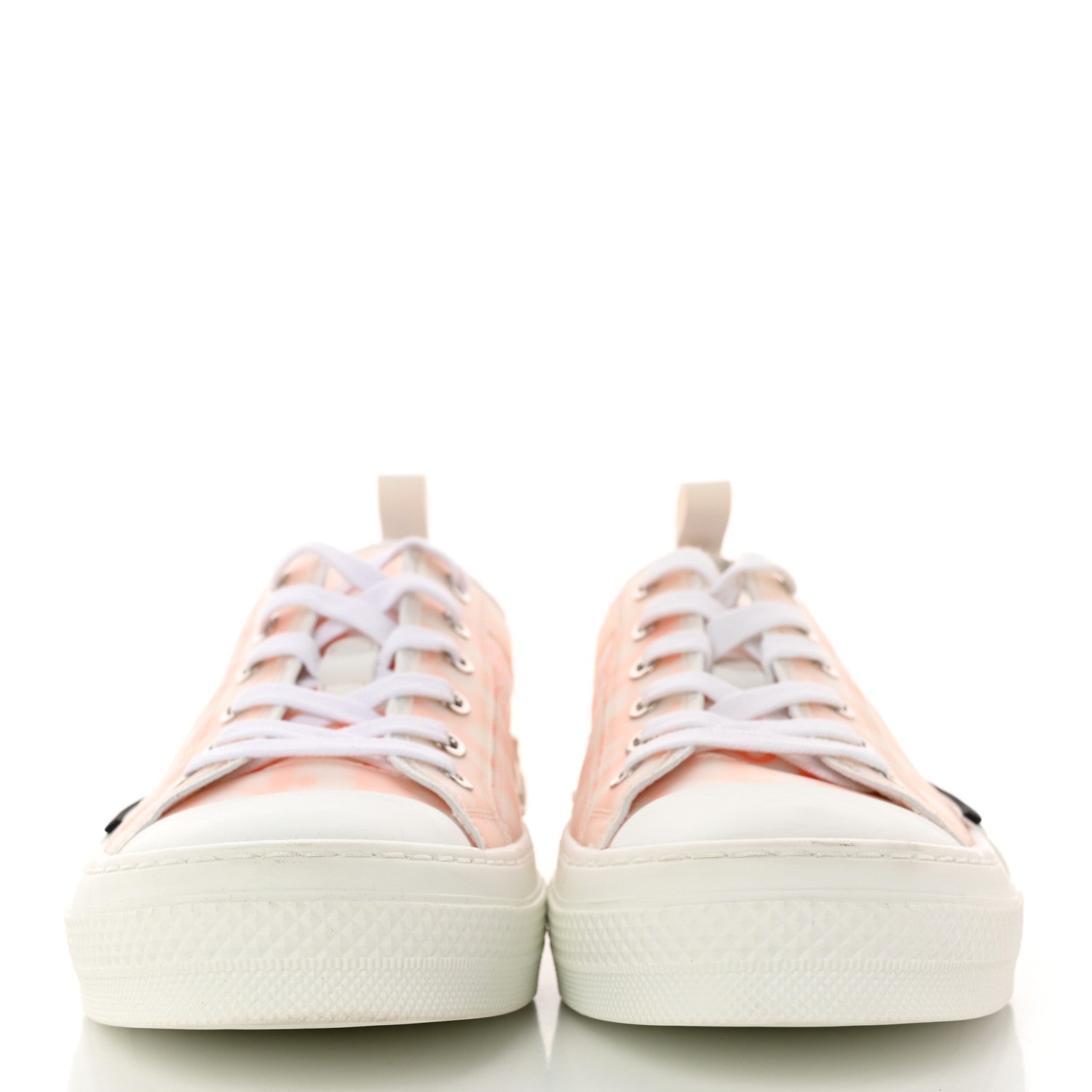 Christian Dior Technical Canvas Oblique Mens B23 Low Top Sneakers 42 White Orange 2 of 13