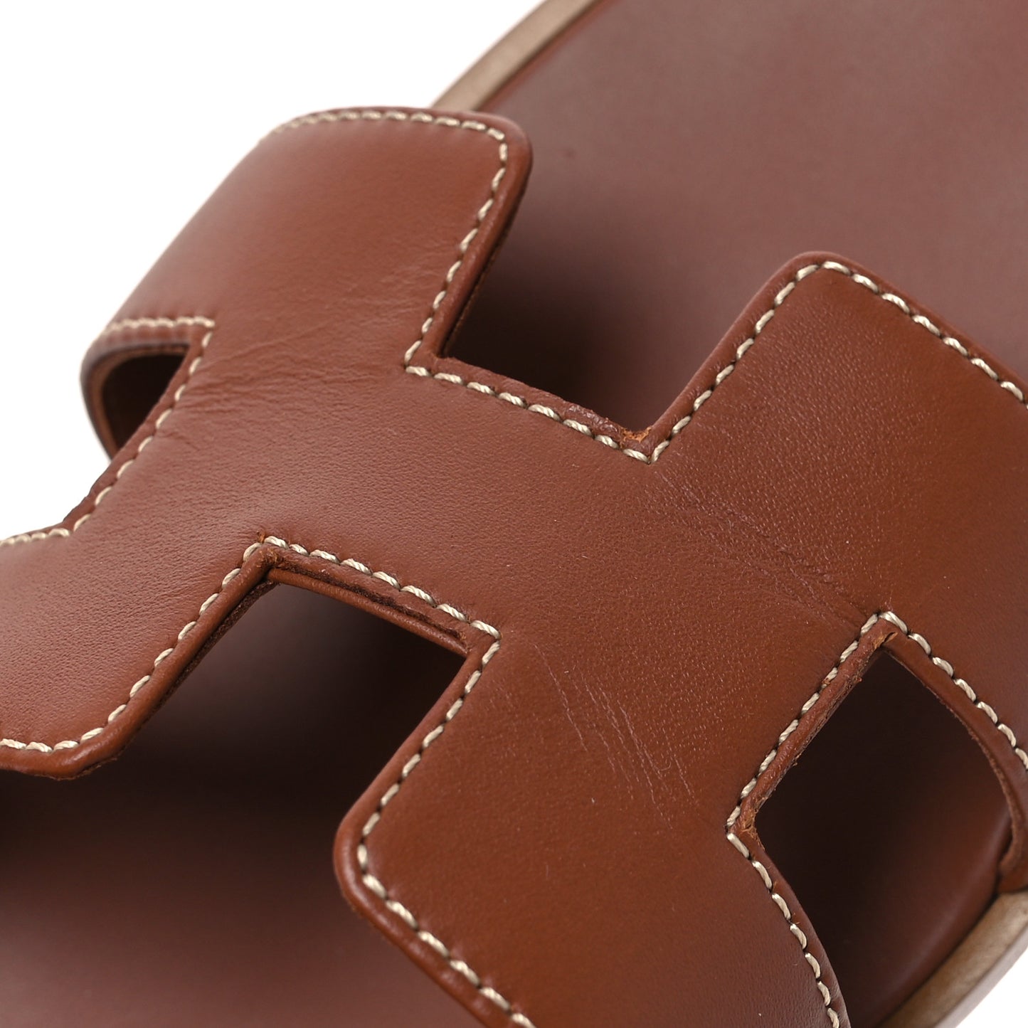 Box Calfskin Oran Sandals 36.5 Gold