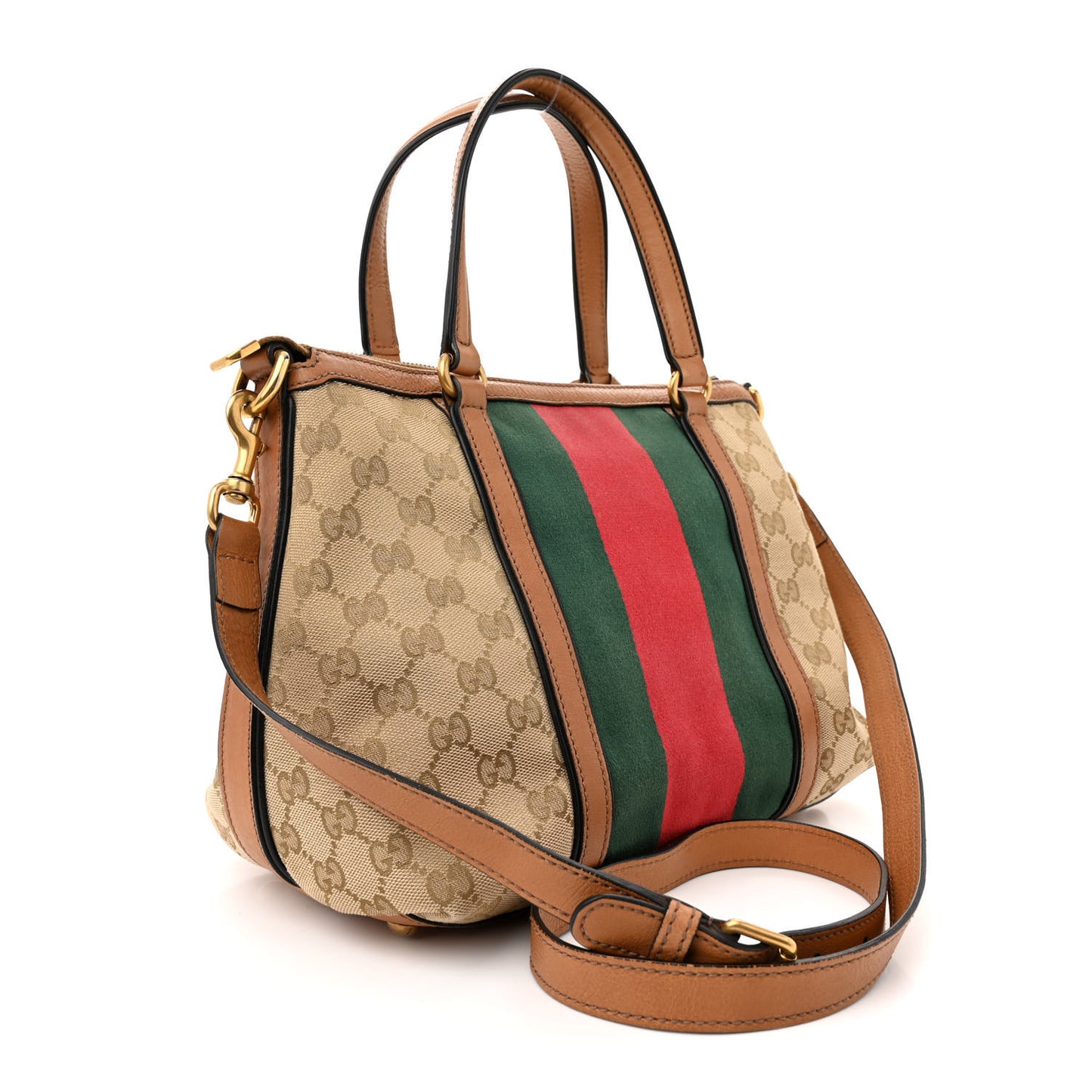 Monogram Web Rania Top Handle Bag Natural