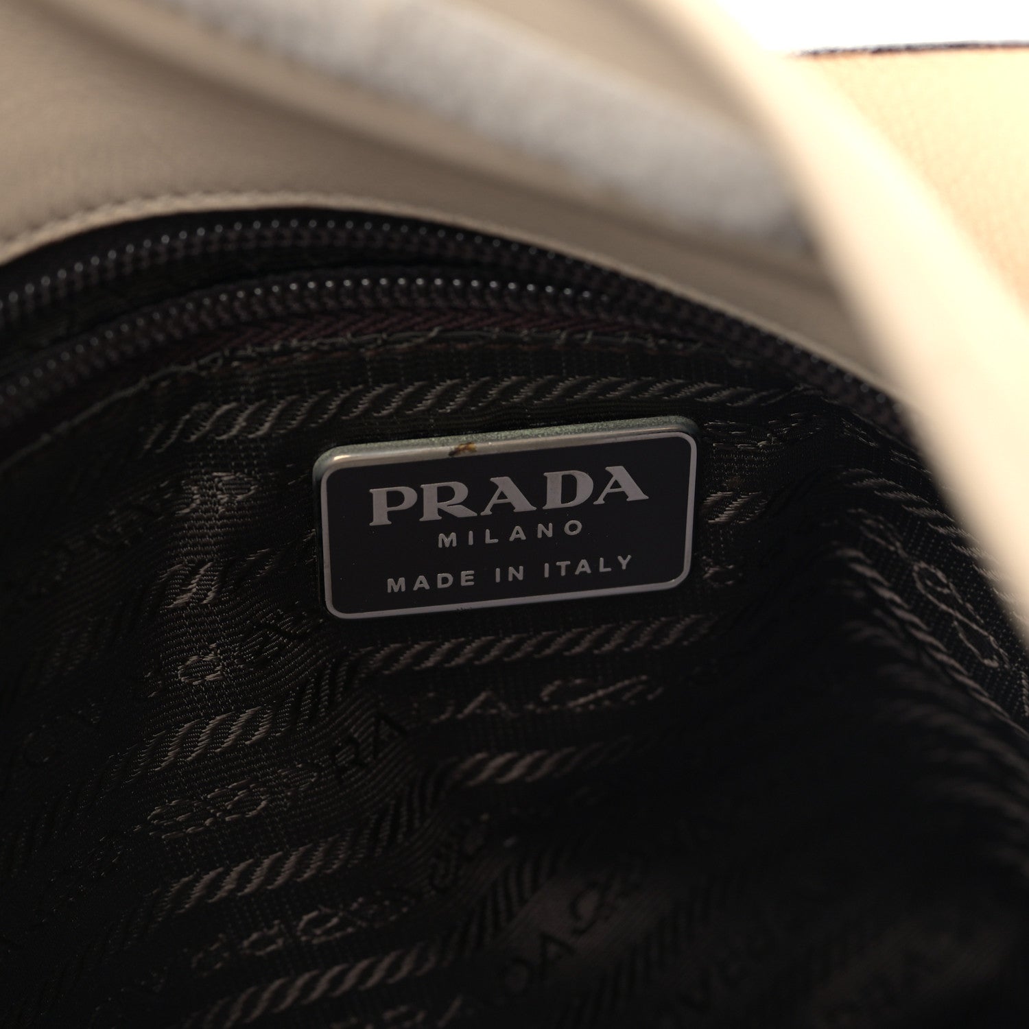 Prada Soft Calfskin Hobo Ecru 6 of 9