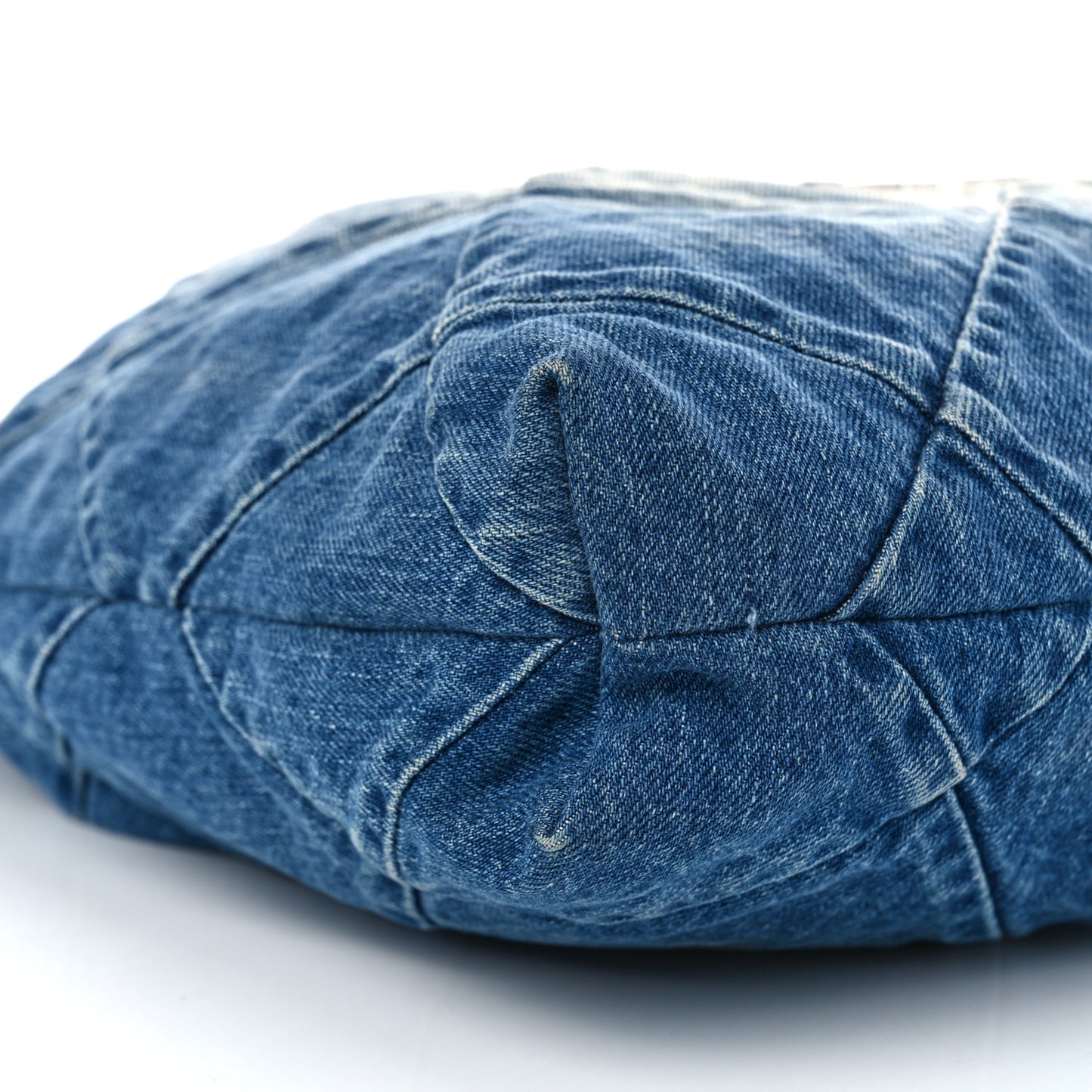 Denim Quilted Chanel 22 Blue