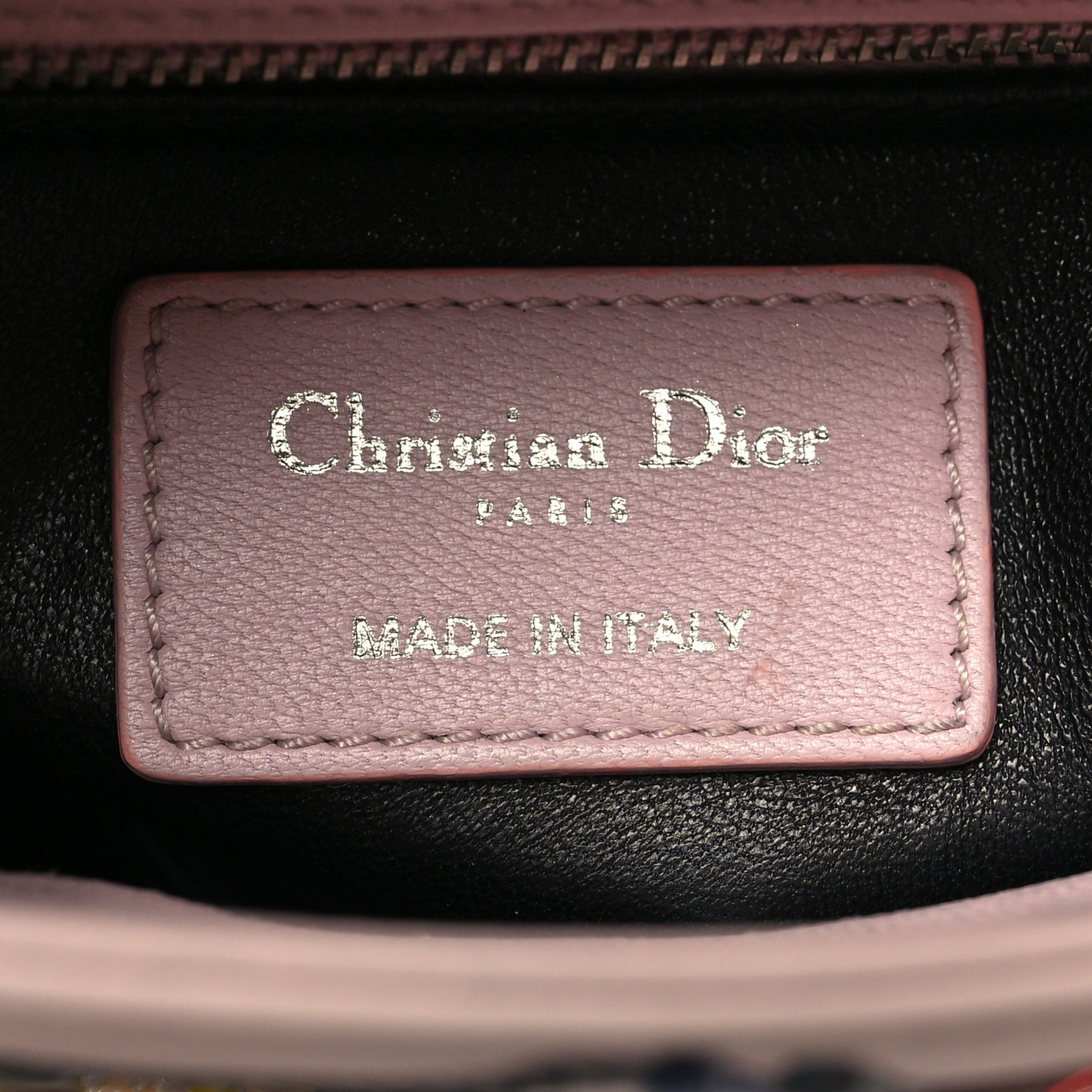 Lambskin Sequin Embroidered Mini Lady Dior Pink