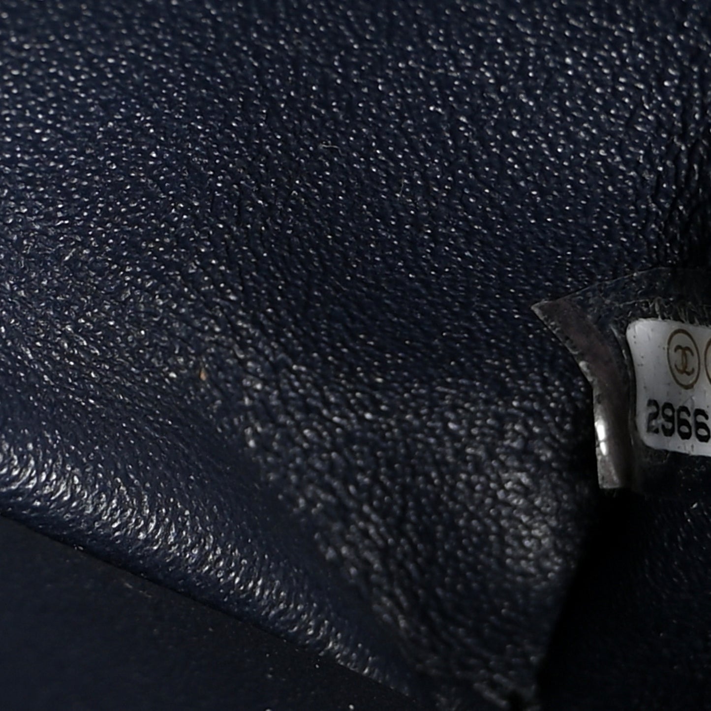 Caviar Quilted Flap Clutch Navy