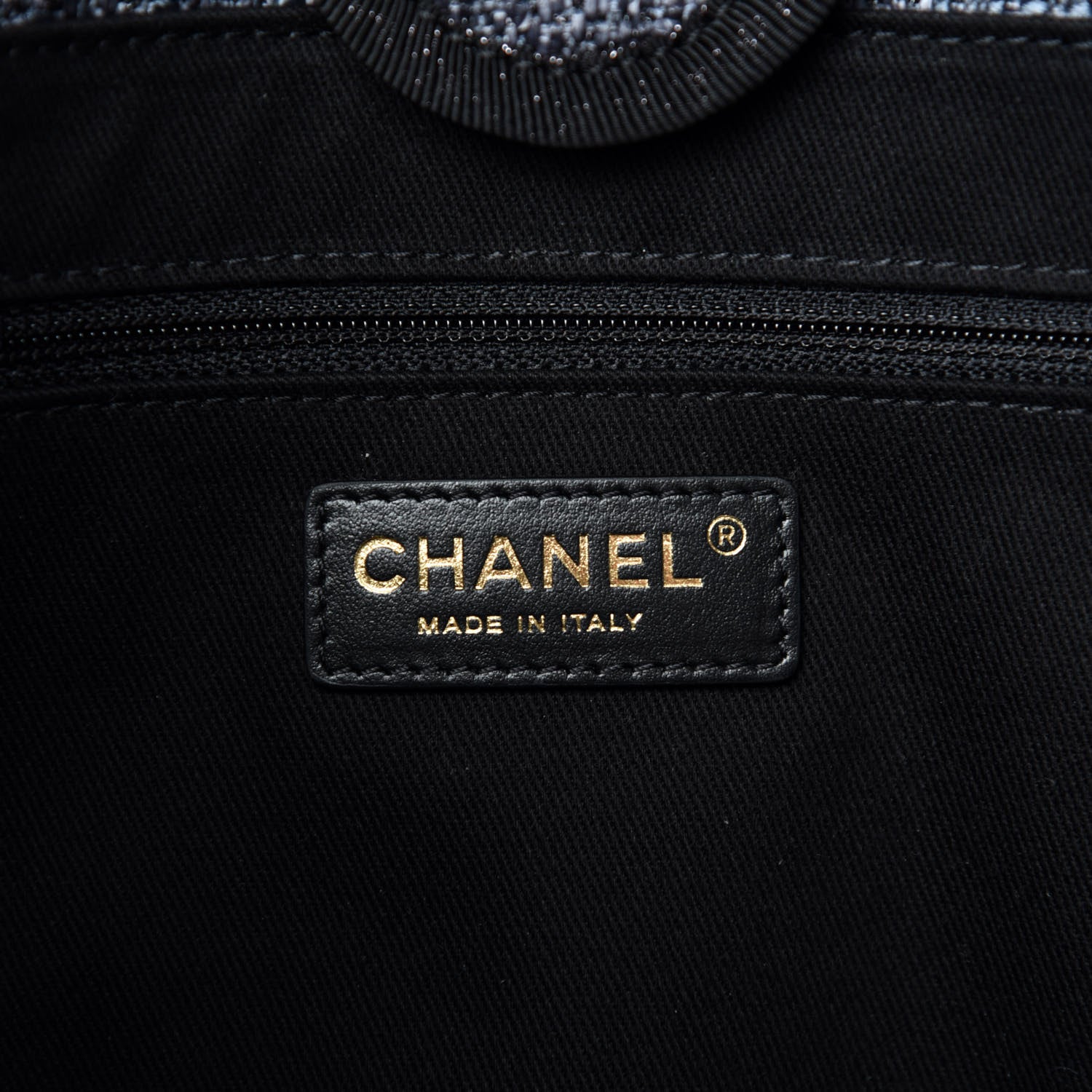 Chanel Woven Straw Raffia Small Deauville Tote Charcoal 8 of 11