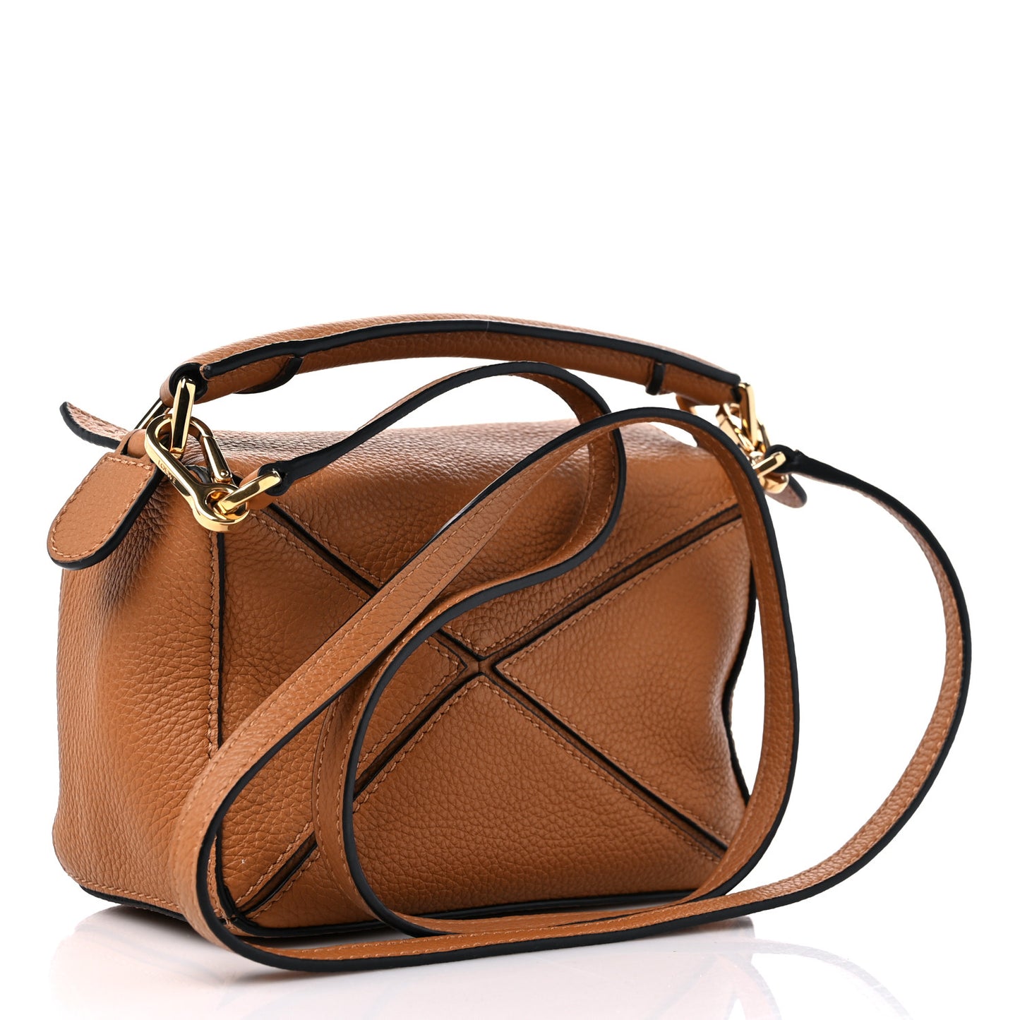 Calfskin Mini Puzzle Bag Light Caramel
