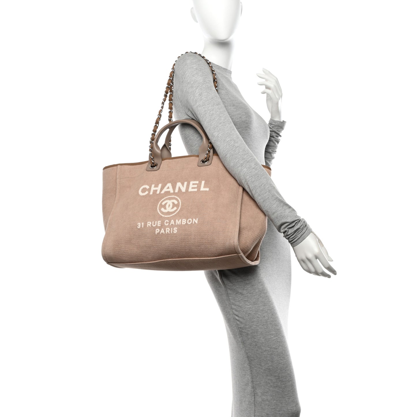 Canvas Medium Deauville Tote Ecru