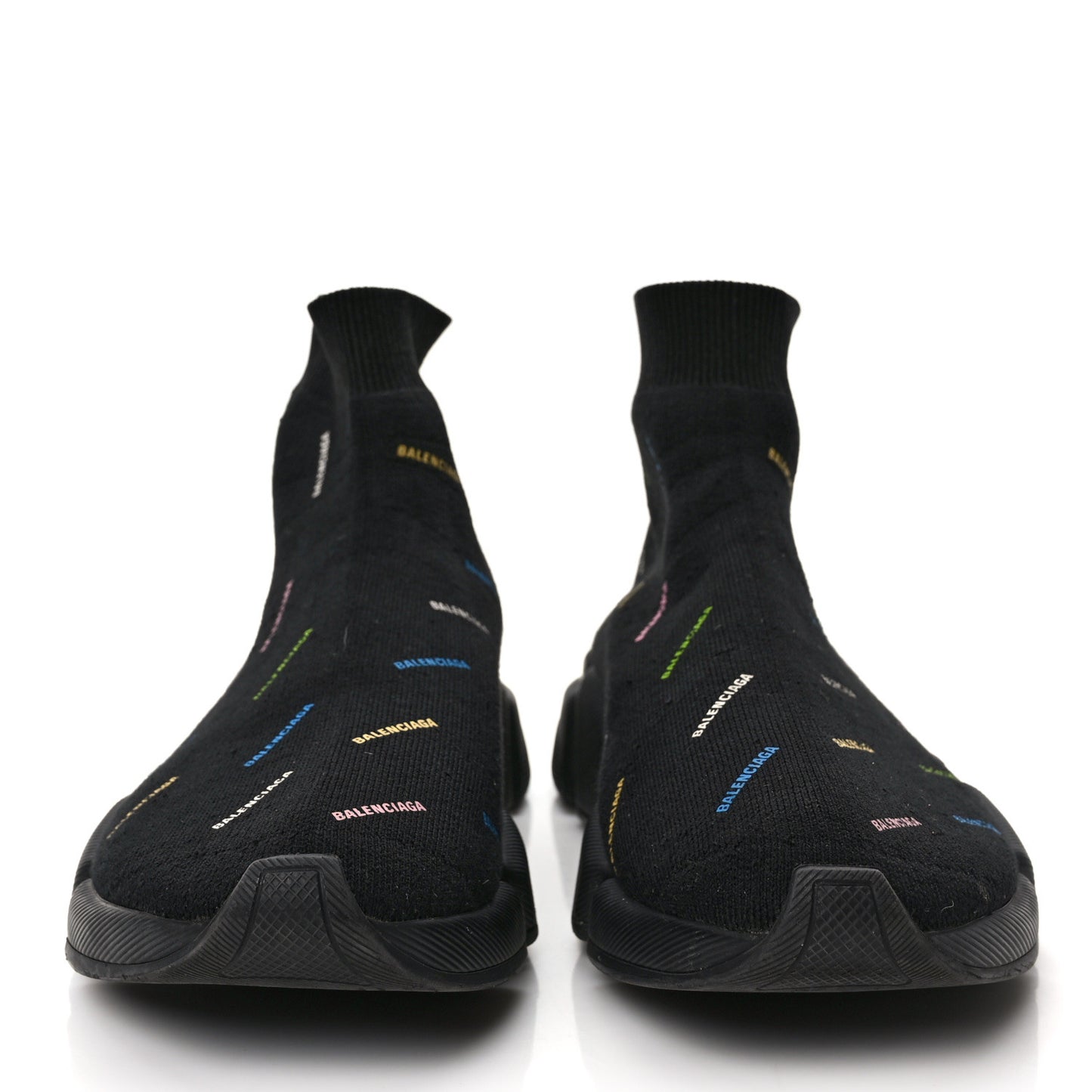 Technical 3D Recycled Knit Allover Logo Mens Speed 2.0 Sneakers 40 Black Multicolor