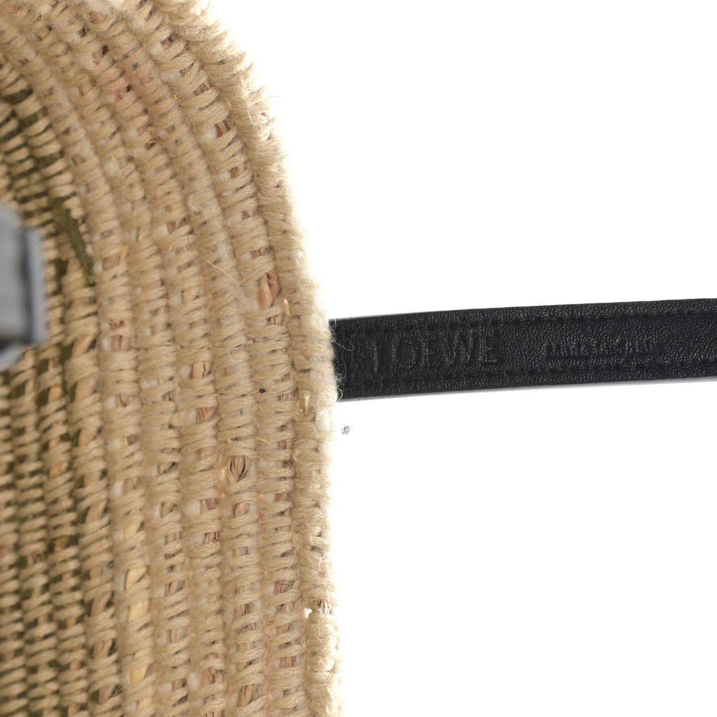 Raffia Square Small Basket Tote Bag Ombre Black