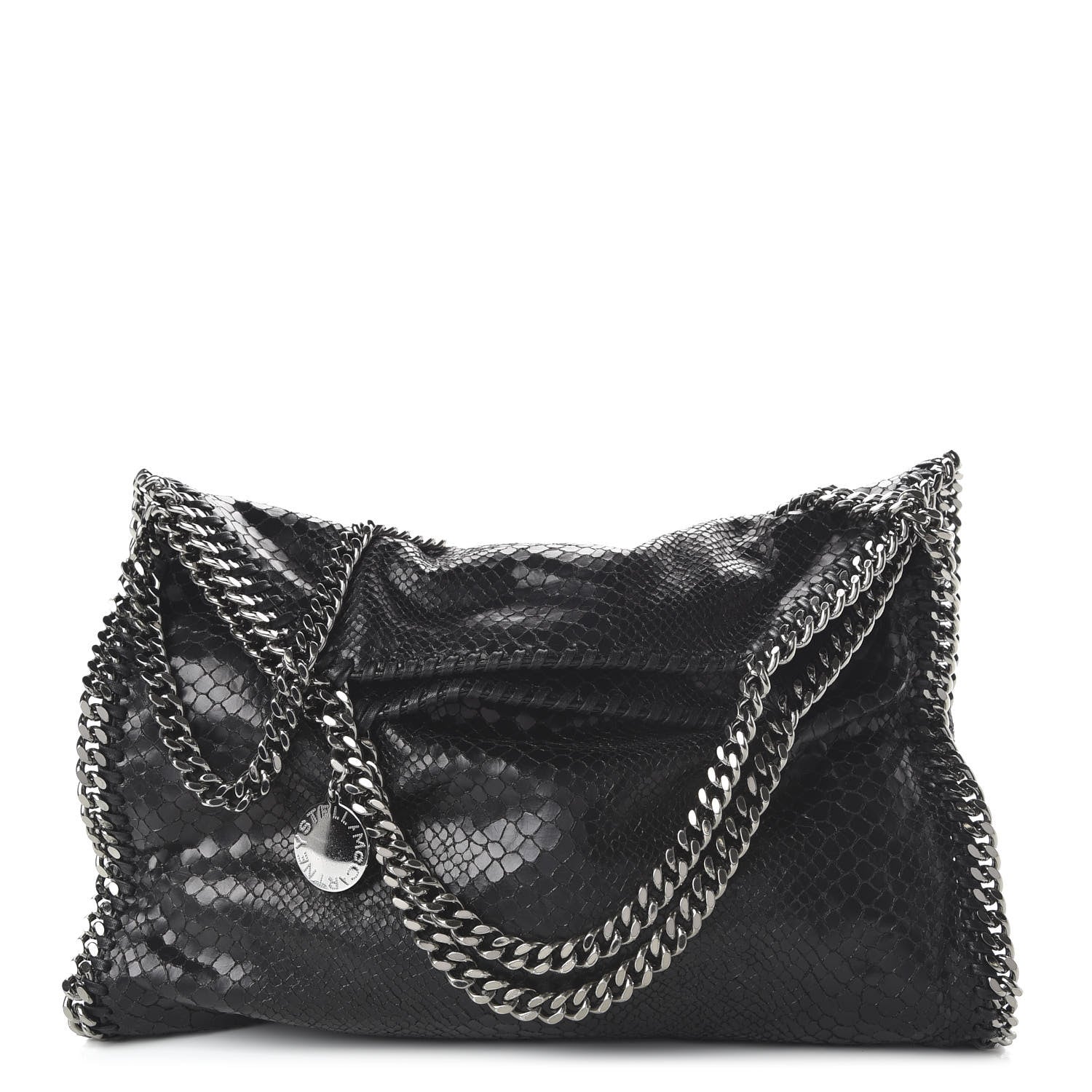 Stella McCartney Eco Python Falabella Fold Over Tote Black 1 of 9
