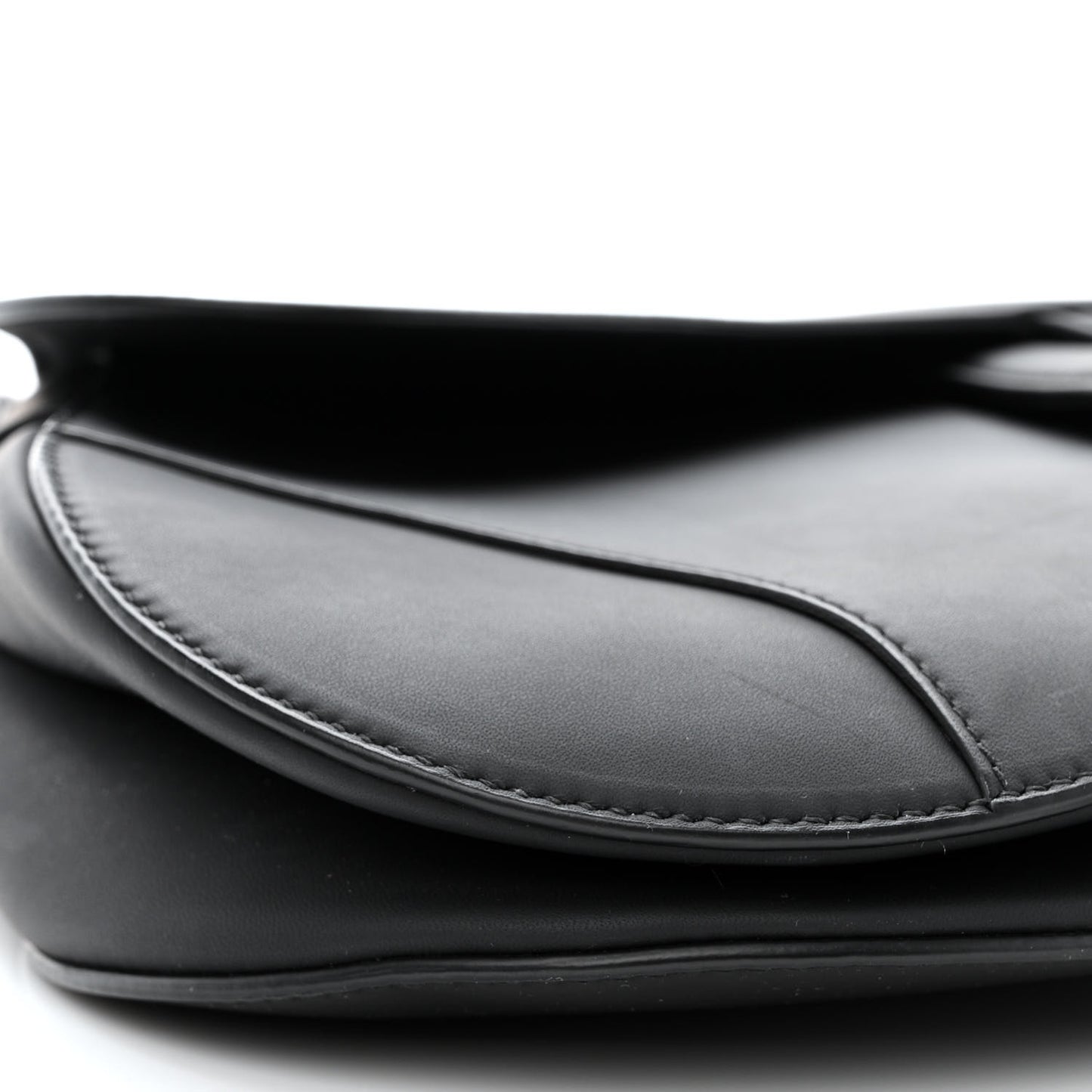 Ultra Matte Calfskin Saddle Bag Black