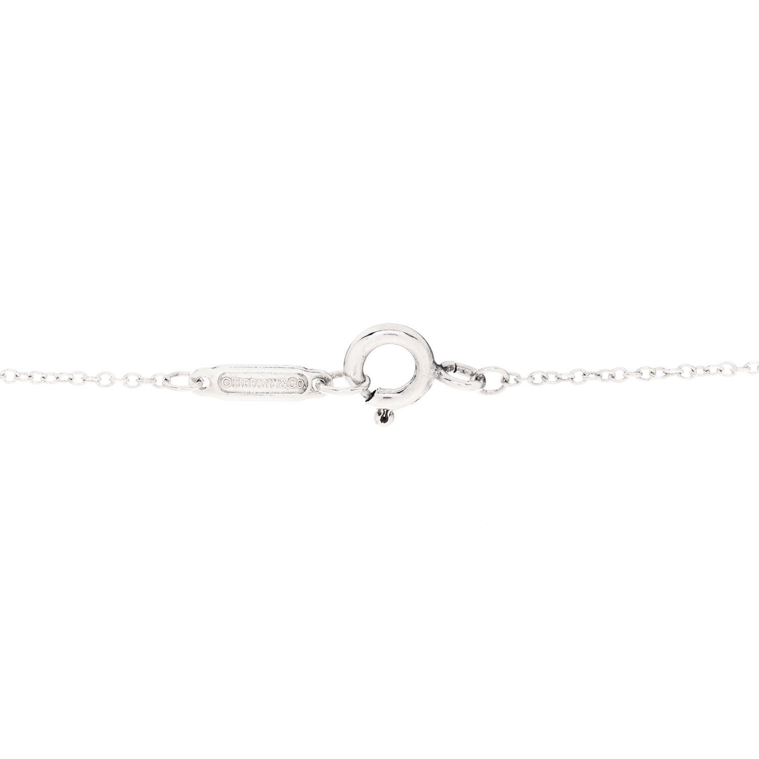 Tiffany Sterling Silver Double Heart Lariat Pendant Necklace 4 of 6