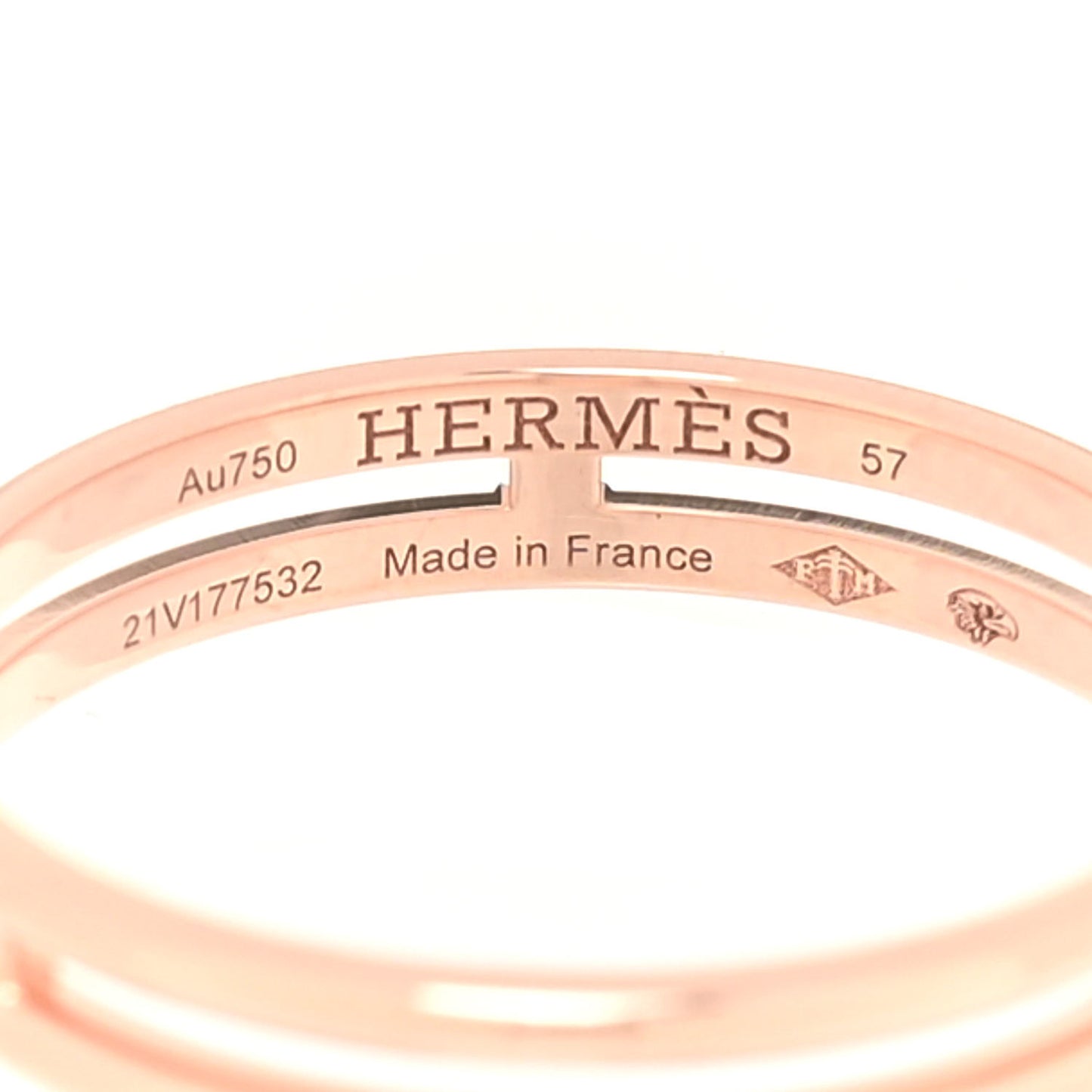 18K Rose Gold Ariane Wedding Band Ring 57 8