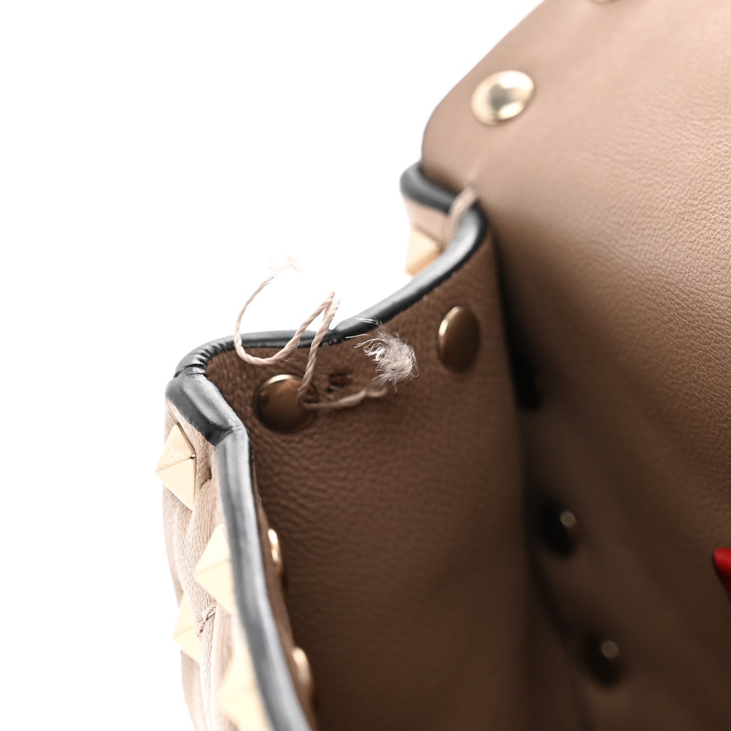 Nappa Small Rockstud Spike Shoulder Bag Poudre