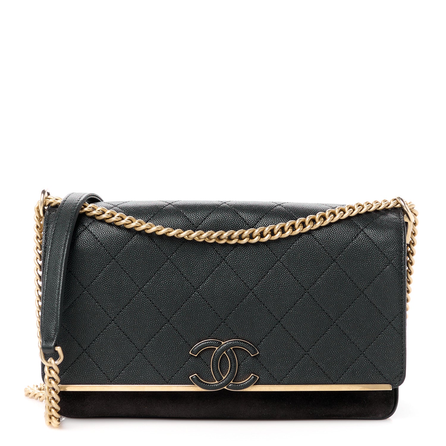Chanel Caviar Suede Stitched Lady Coco Flap Black 1 of 10