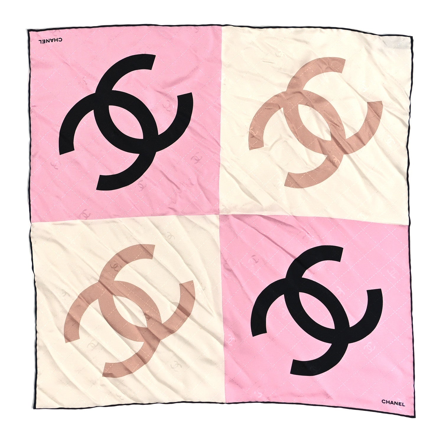 Chanel Silk Twill Hair Scarf Pink Ecru Beige 1125164 – FASHIONPHILE