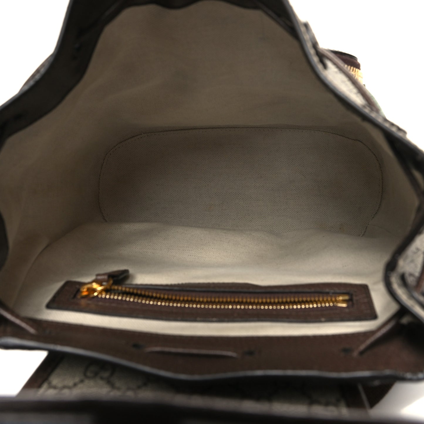 GG Supreme Monogram Equestrian Textured Dollar Calfskin Retro Interlocking G Buckle Backpack Beige Ebony Multicolor New Acero