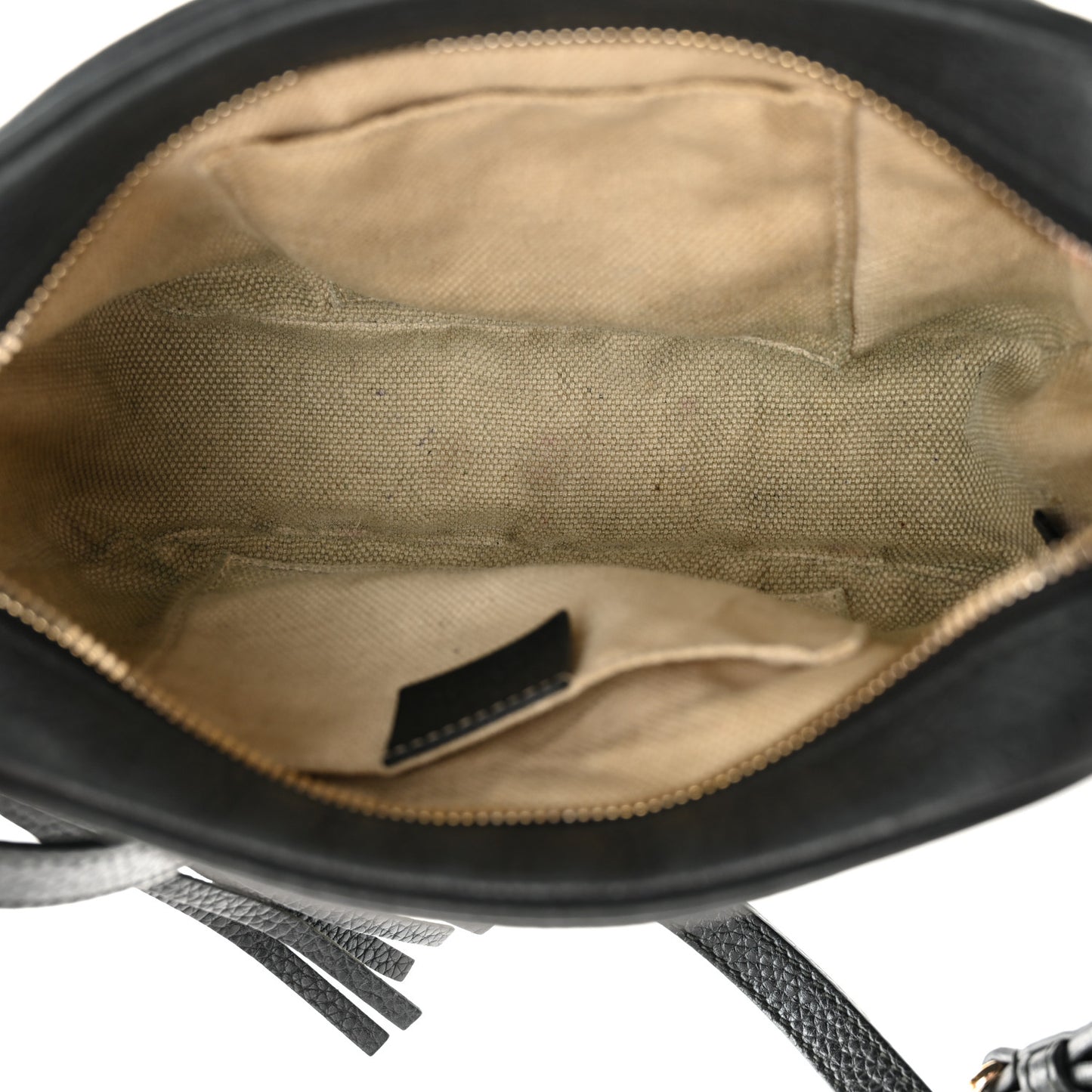 Pebbled Calfskin Small Soho Disco Bag Black