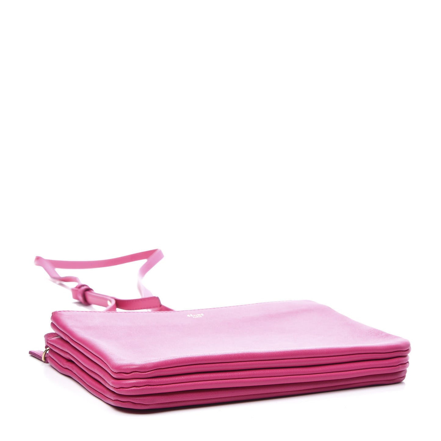Lambskin Small Trio Crossbody Bag Fuchsia
