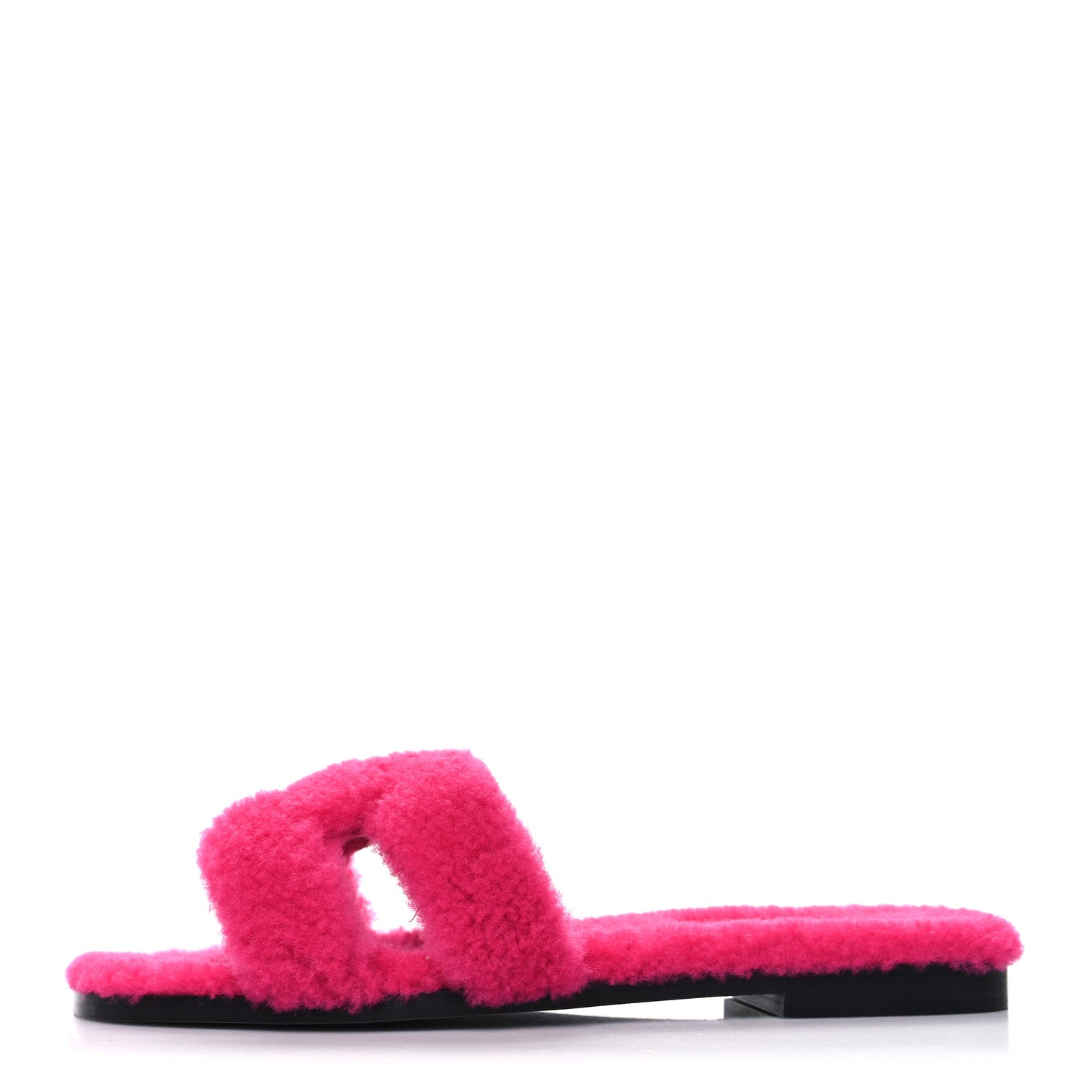 Hermes Woolskin Oran Sandals 36 Rose Fuchsia 1 of 8