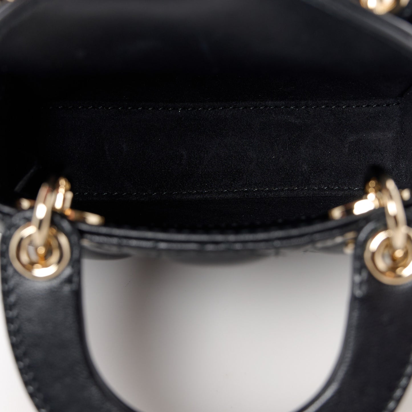 Lambskin Cannage Micro Lady Dior Black