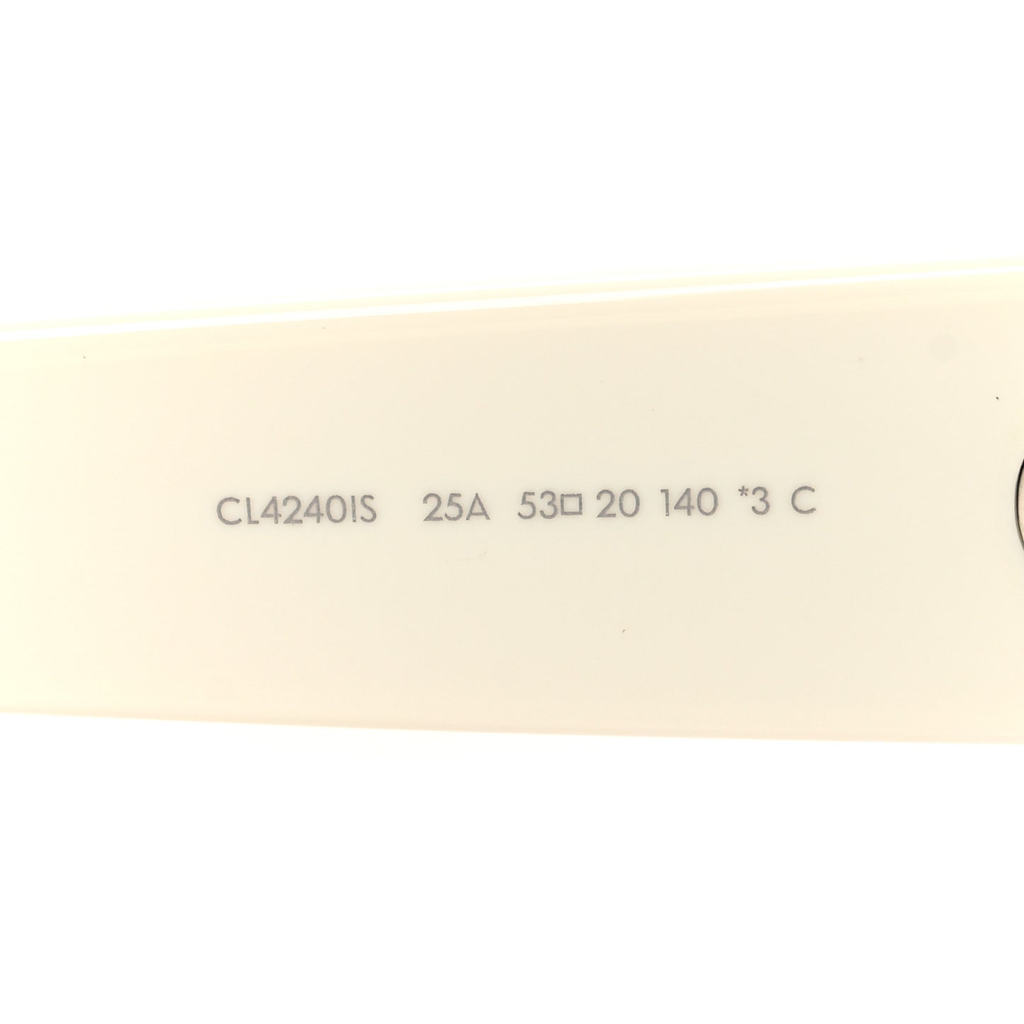 Acetate Crystal Studded Bold 3 Dots Round Sunglasses CL4240IS Ivory Smoke