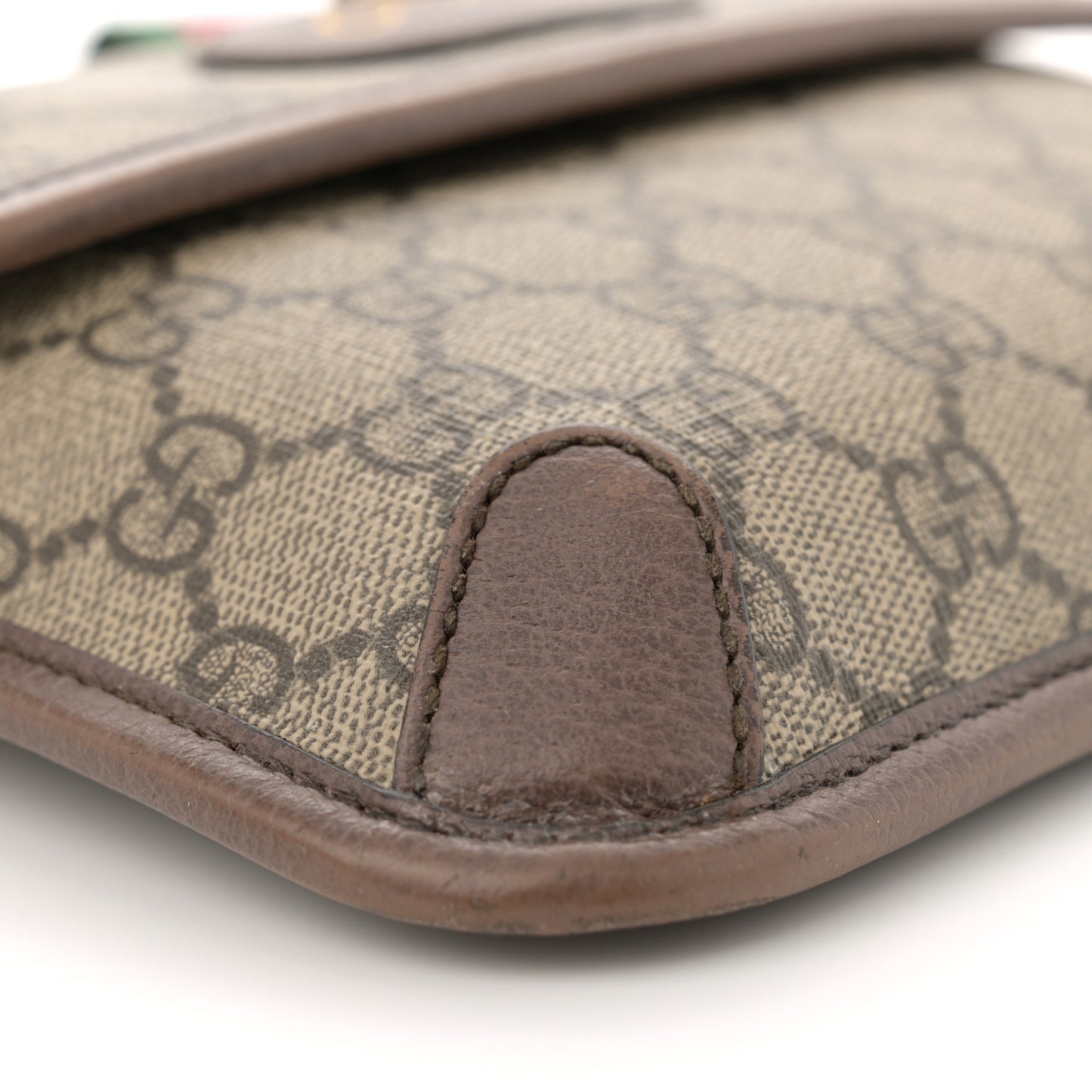 GG Supreme Monogram Neo Vintage Web Belt Bag Brown