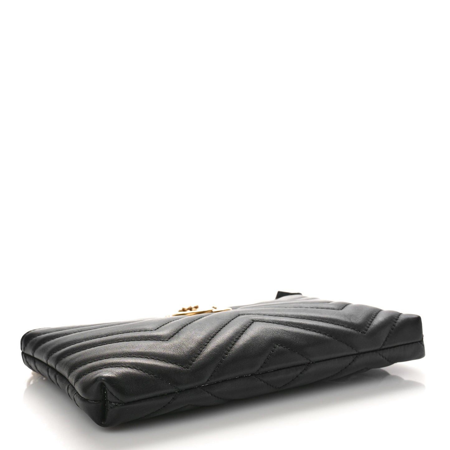 Calfskin Matelasse Mini GG Marmont Chain Bag Black