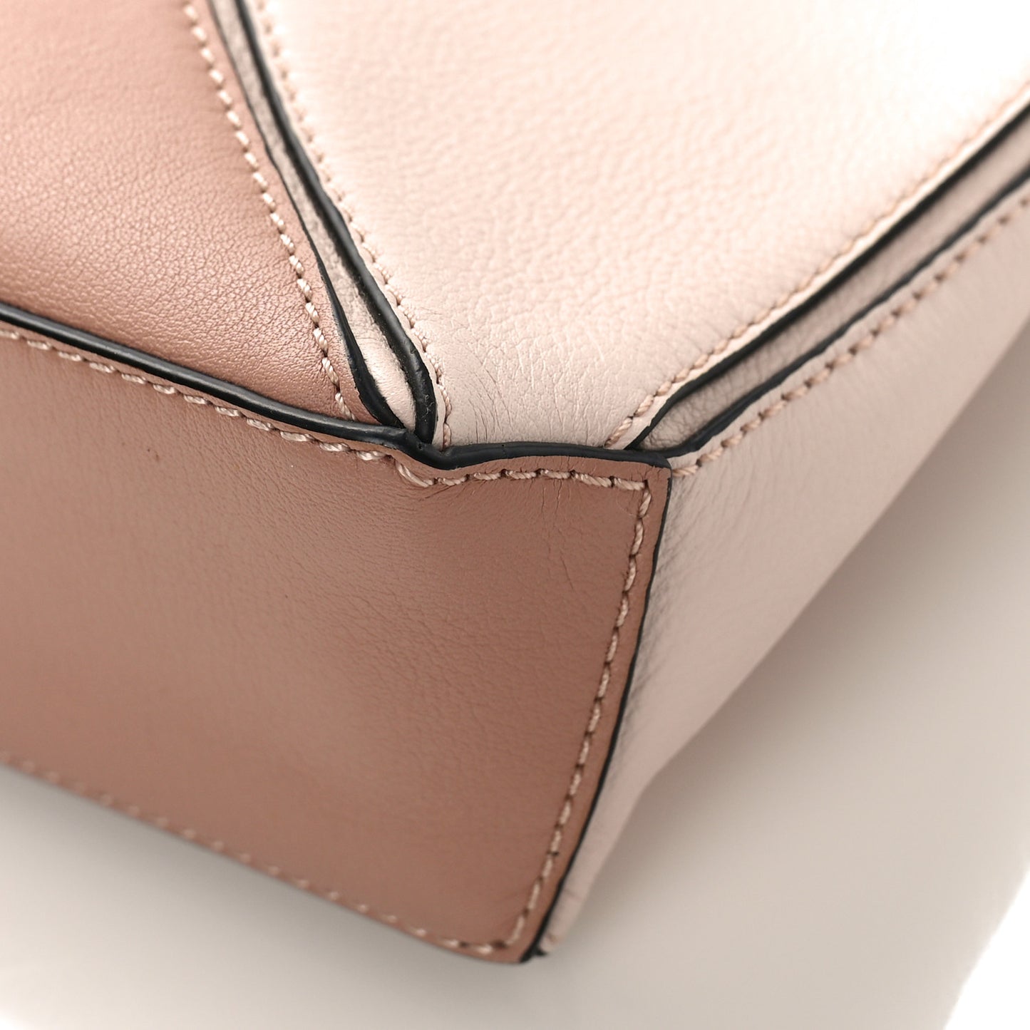 Calfskin Suede Mini Puzzle Crossbody Bag Blush