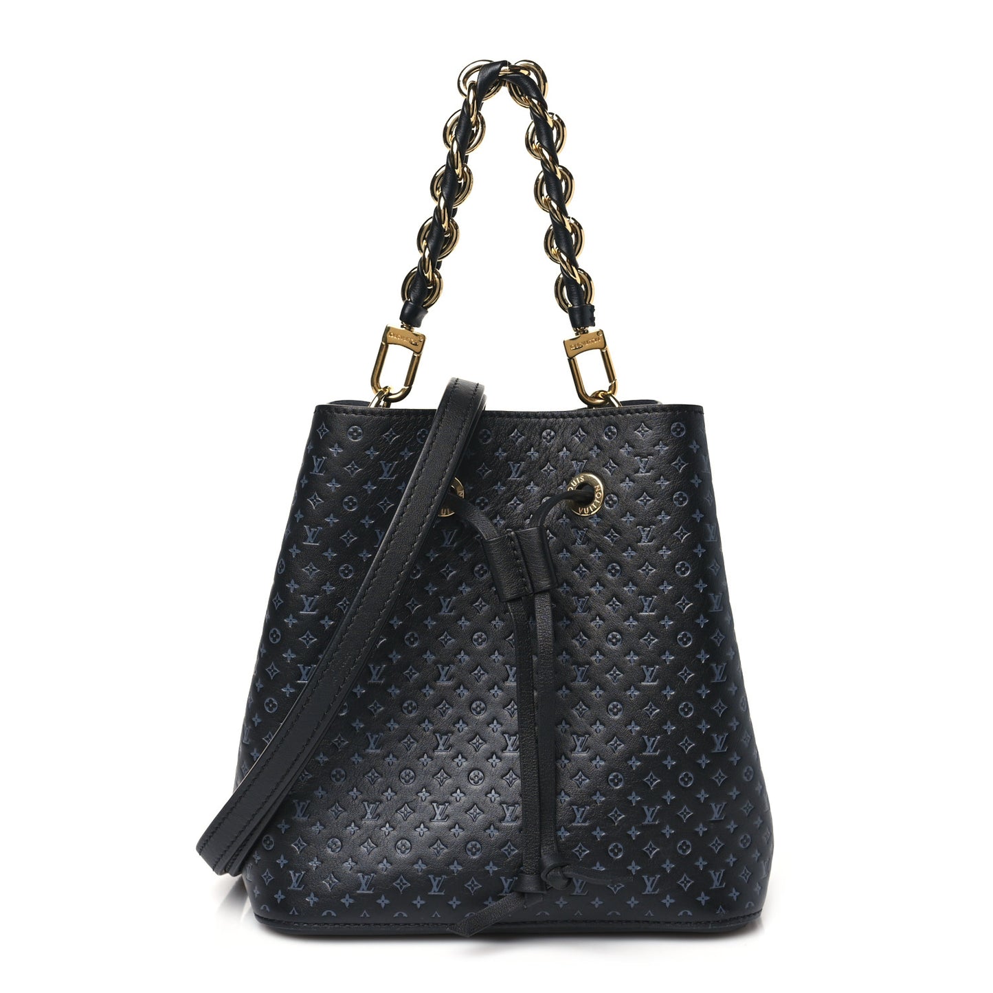 Calfskin Nanogram Embossed Neonoe BB Black