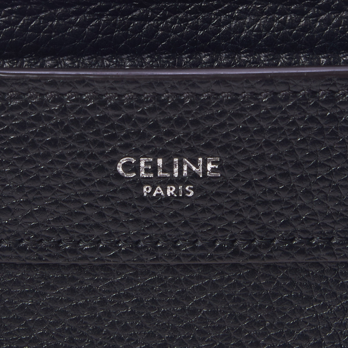 Drummed Calfskin Nano Luggage Black