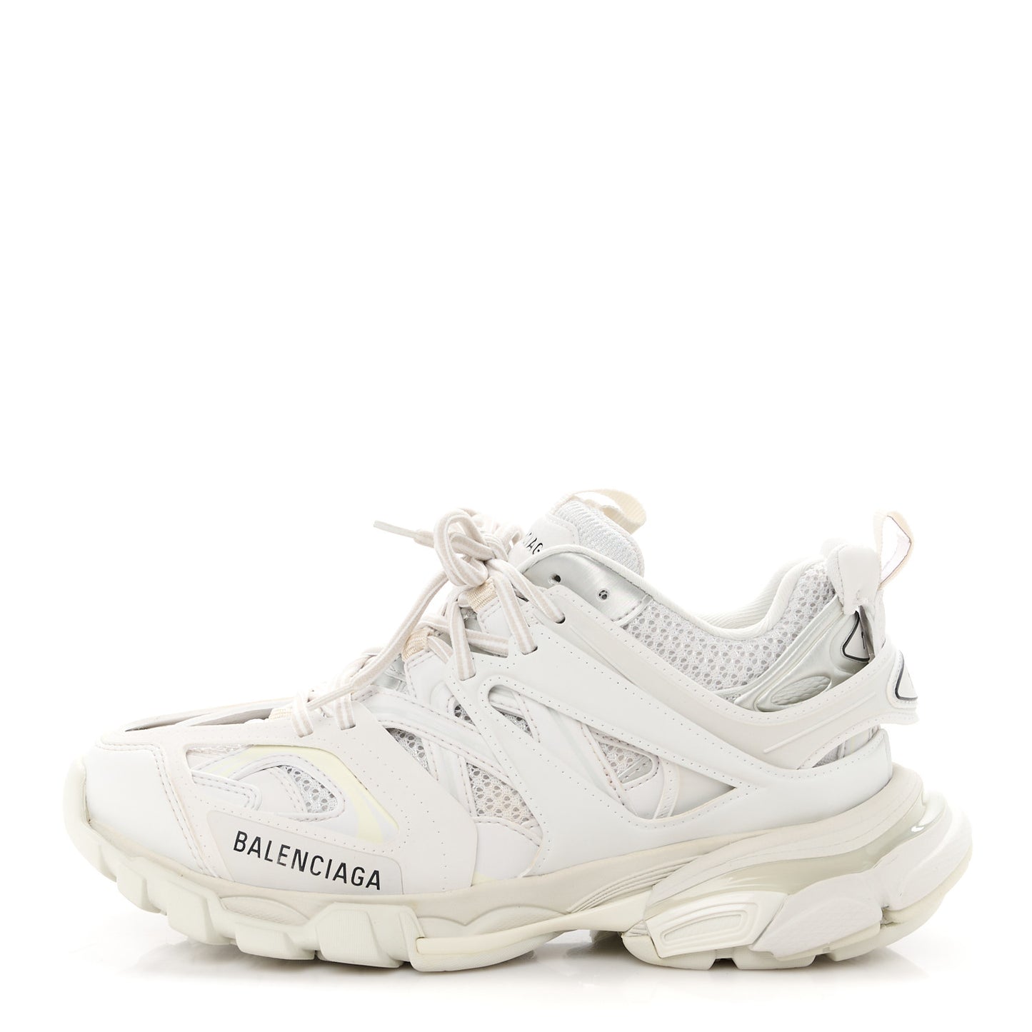 Rubber Mesh Fabric Monocolor Recycled Sole Womens Track Sneakers 38 White