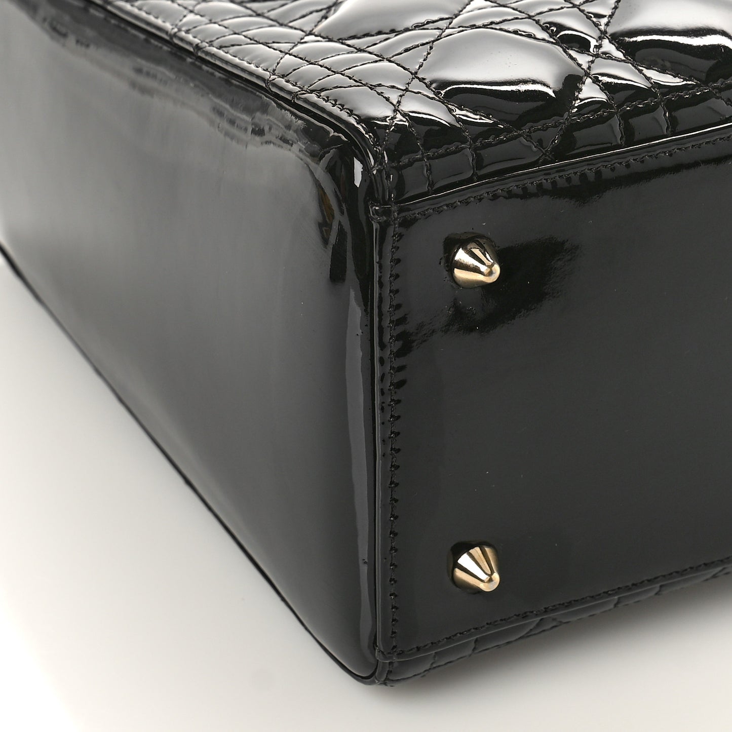 Patent Cannage Medium Lady Dior Black