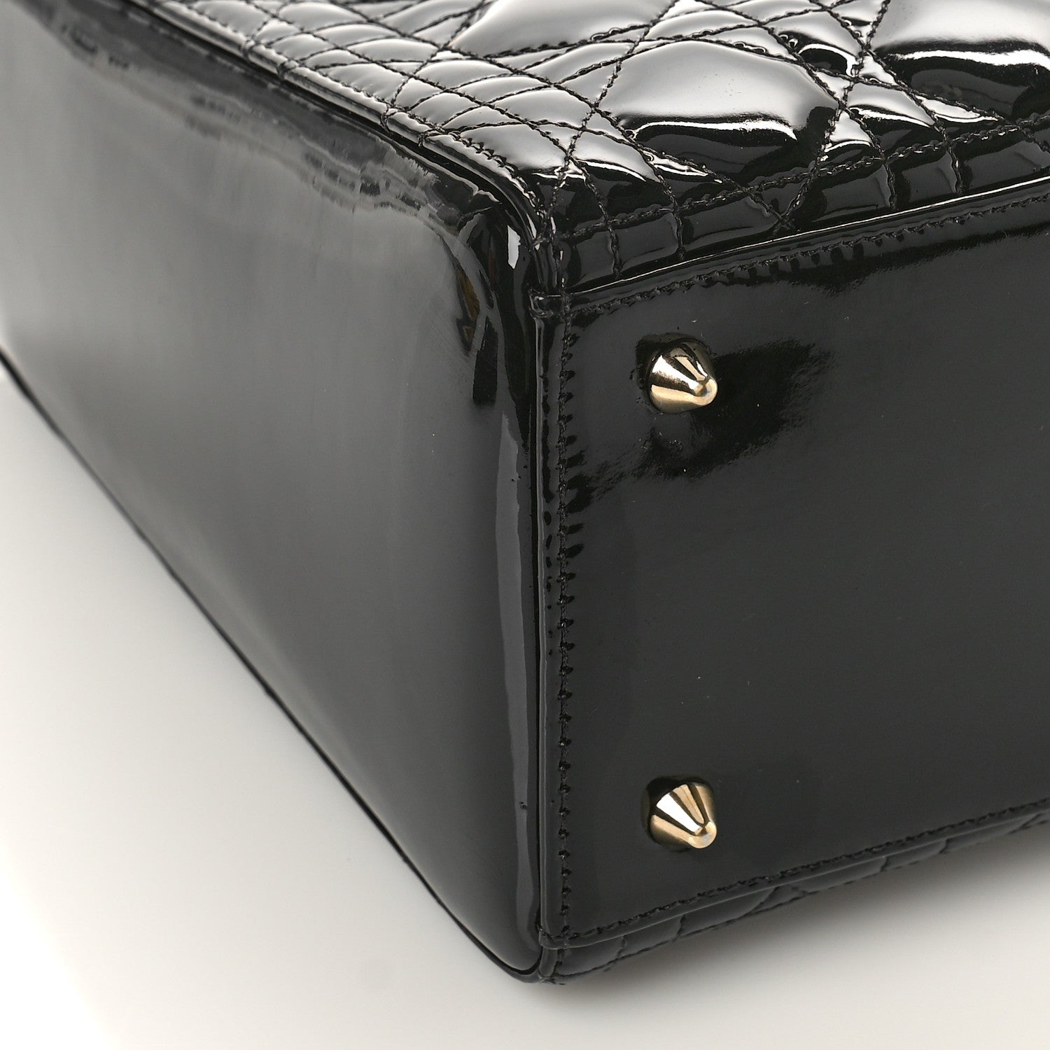 Christian Dior Patent Cannage Medium Lady Dior Black 7 of 8