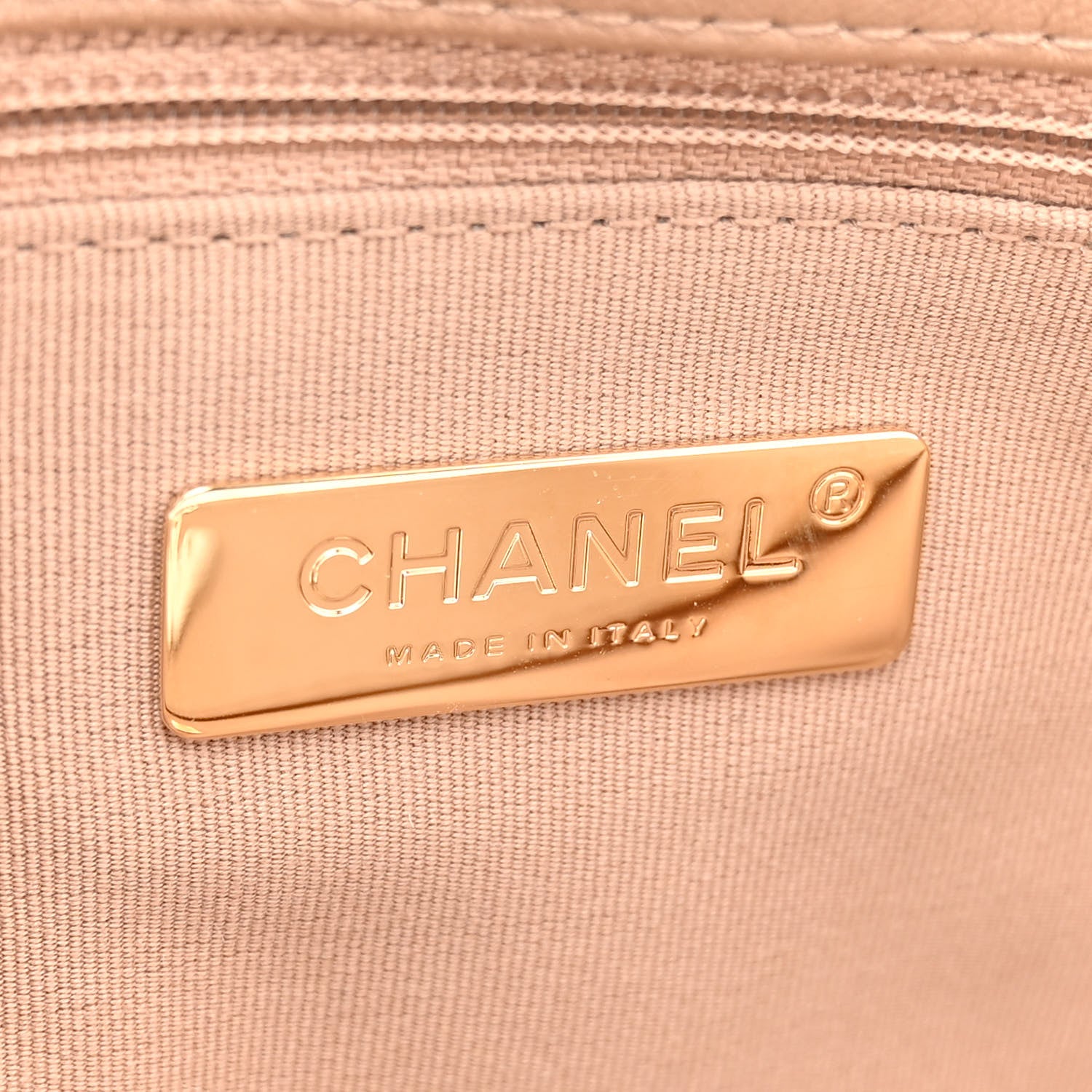 Chanel Lambskin Quilted Chanel 19 Shopping Bag Beige 6 of 10