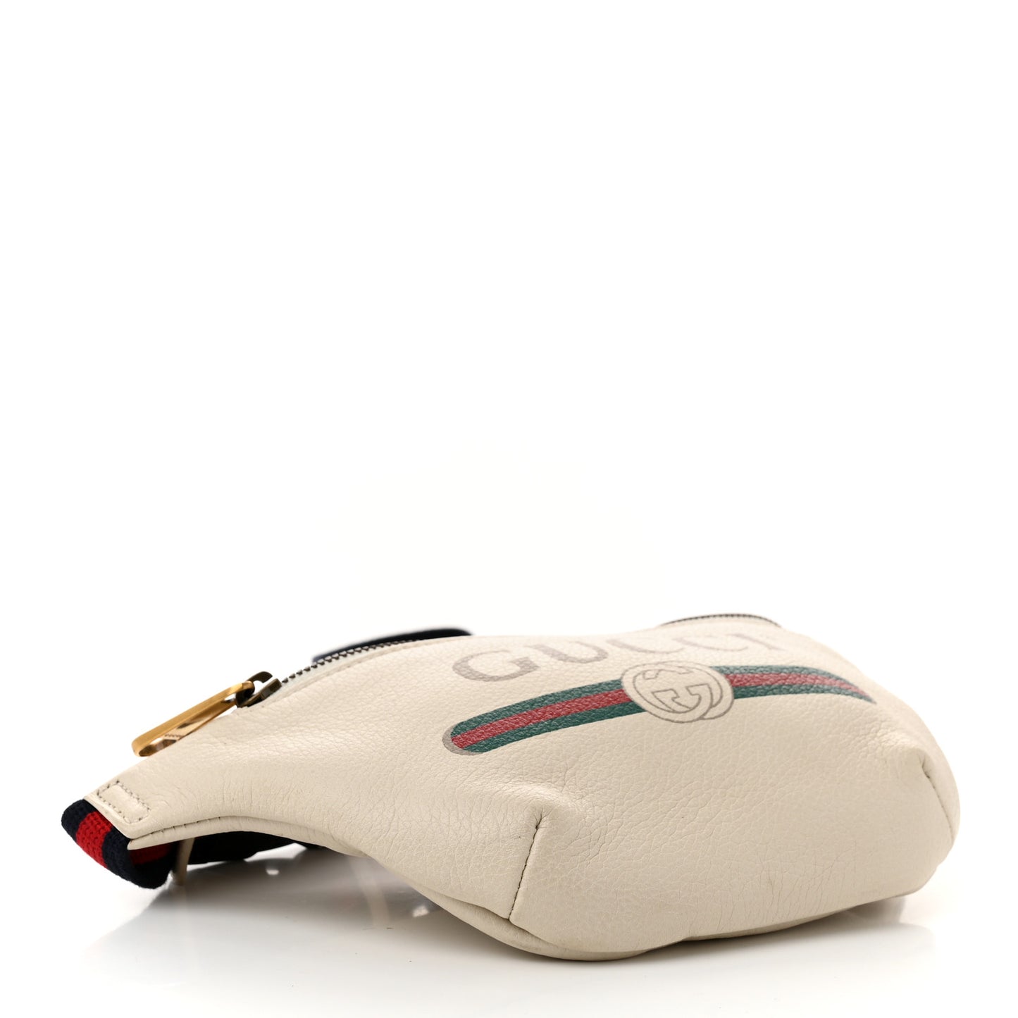 Grained Calfskin Small Logo Belt Bag White