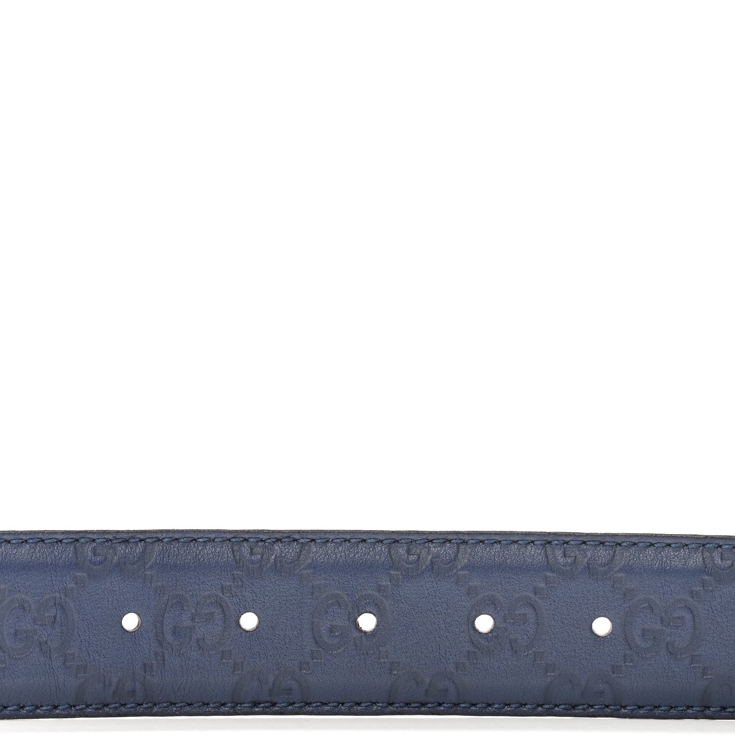 Gucci Guccissima Signature Interlocking G 40mm Belt 85 34 Navy 3 of 7